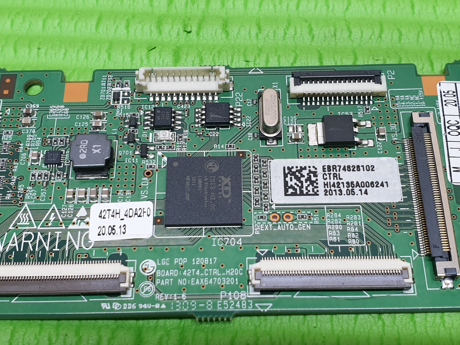 TCON LVDS BOARD FR LG 42PN450B 42" LED TV EAX64703201 EBR74828102 42T4_CTRL_H20C - Image 2