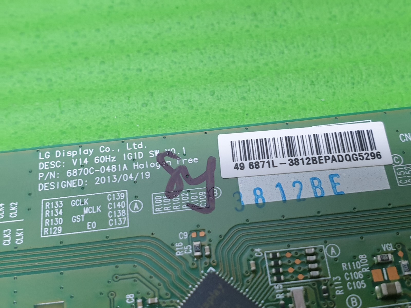 TCON LVDS BOARD FOR HITACHI 48HBT62U 48" LED TV 6870C-0481A 6871L-3812B - Image 3