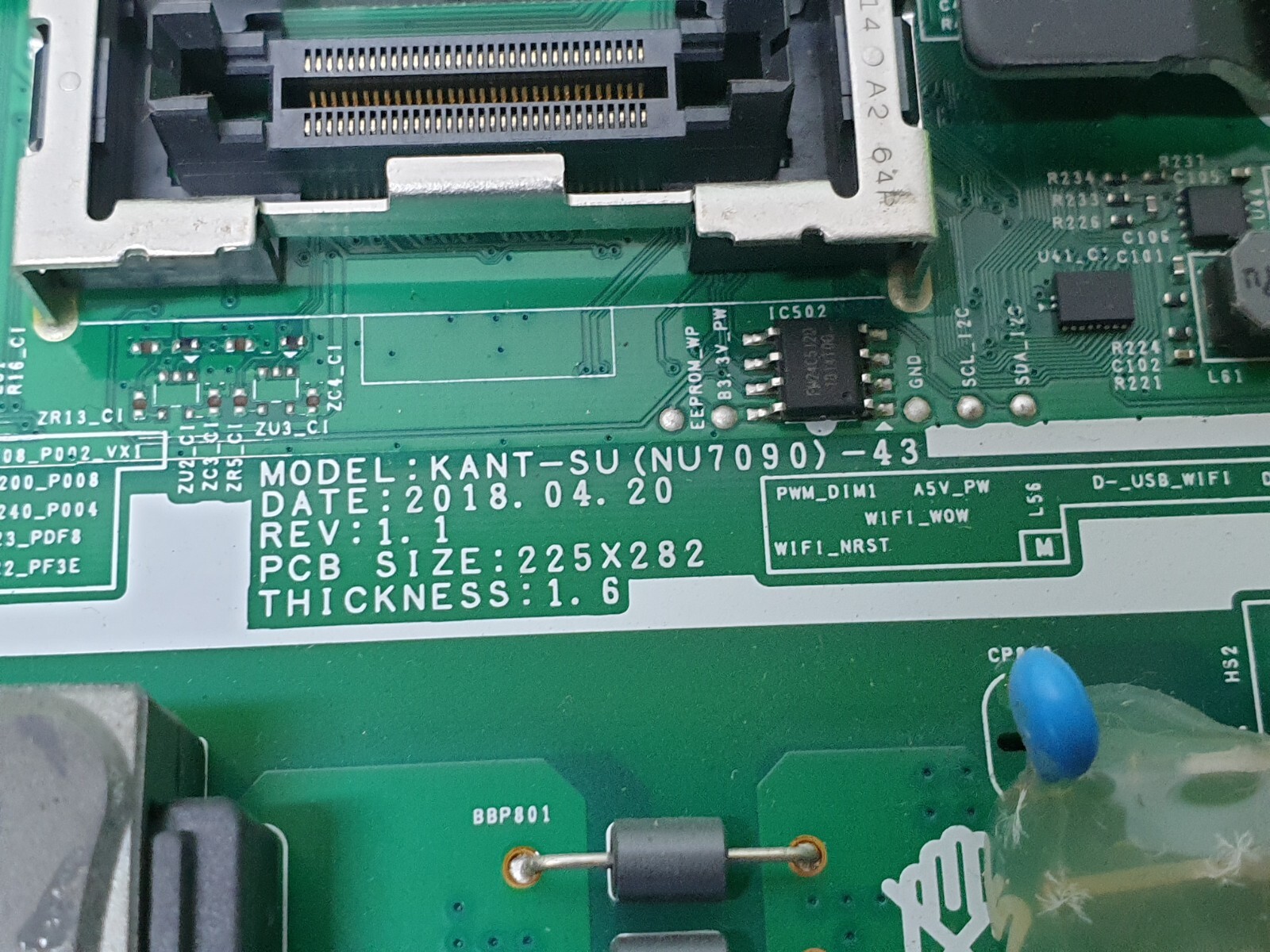 MAIN AV BOARD MB SAMSUNG UE43NU7020K TV BN96-46788A REV: 1.1 SCREEN: HV430QUB - Image 4