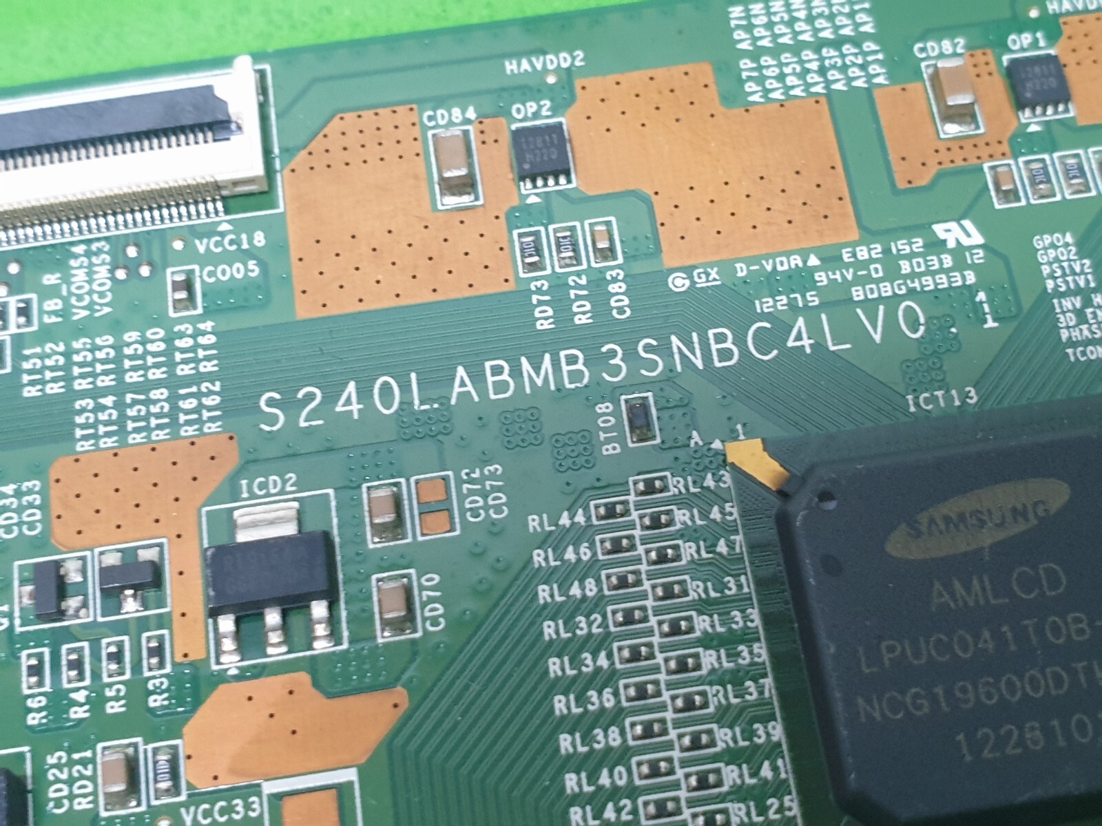 TCON LVDS BOARD FOR PHILIPS 40PFL7007T/12 40PFL8007T/12 40" LED TV LJ94-25739F - Image 3