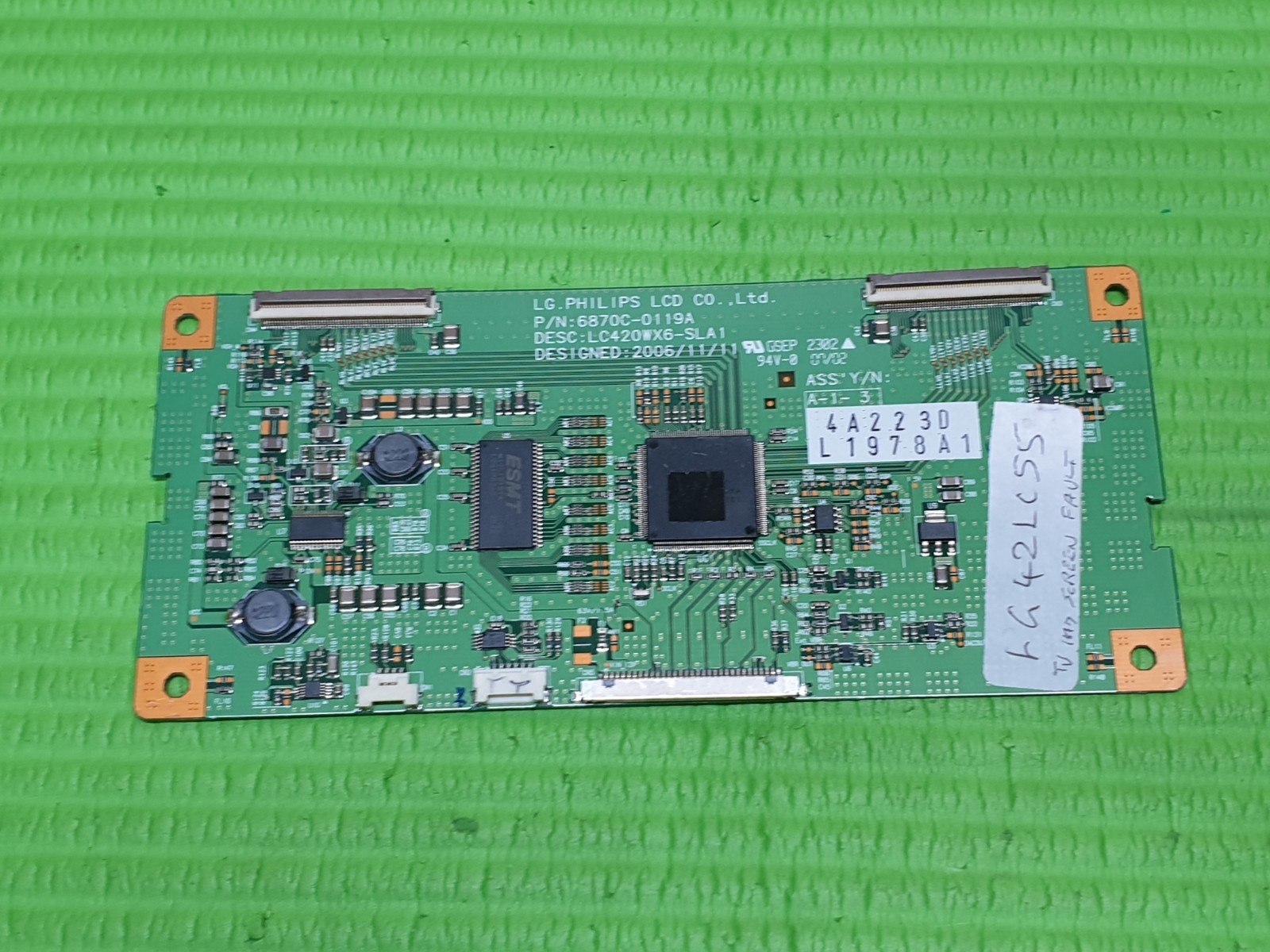 TCON LVDS BOARD FOR LG 42LC55 42" LED TV 6871L-1978A 6870C-0119A LC420WX6-SLA1