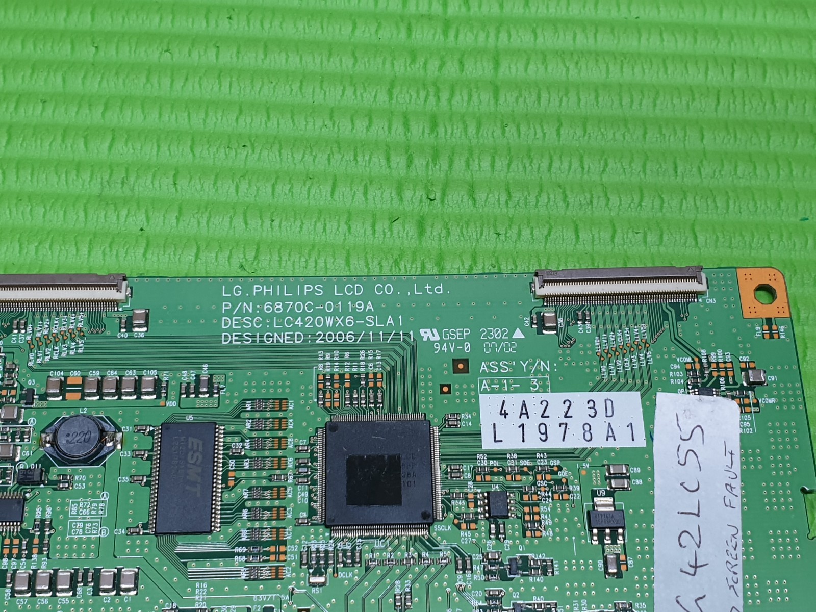 TCON LVDS BOARD FOR LG 42LC55 42" LED TV 6871L-1978A 6870C-0119A LC420WX6-SLA1 - Image 2