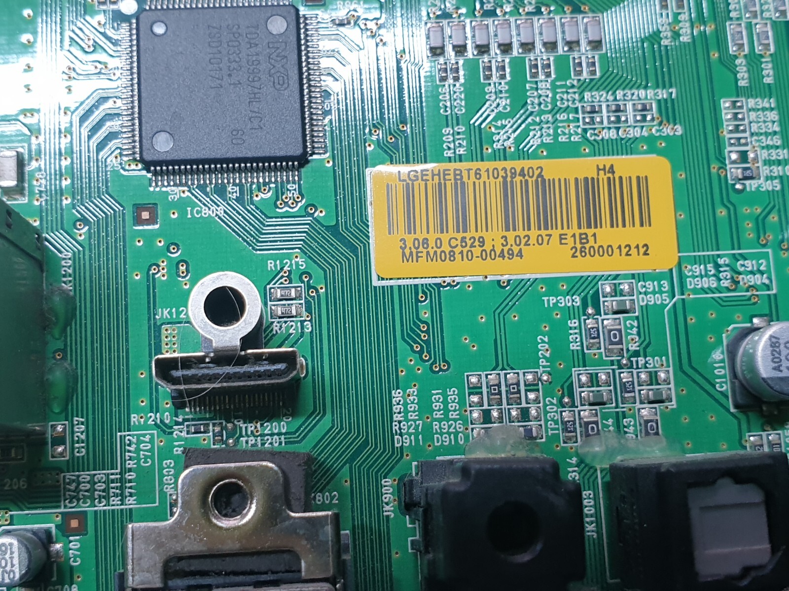 MAIN AV BOARD MB FOR LG 50PK590 50" PLASMA TV EAX61141604 (0) EBT260001212 - Image 5