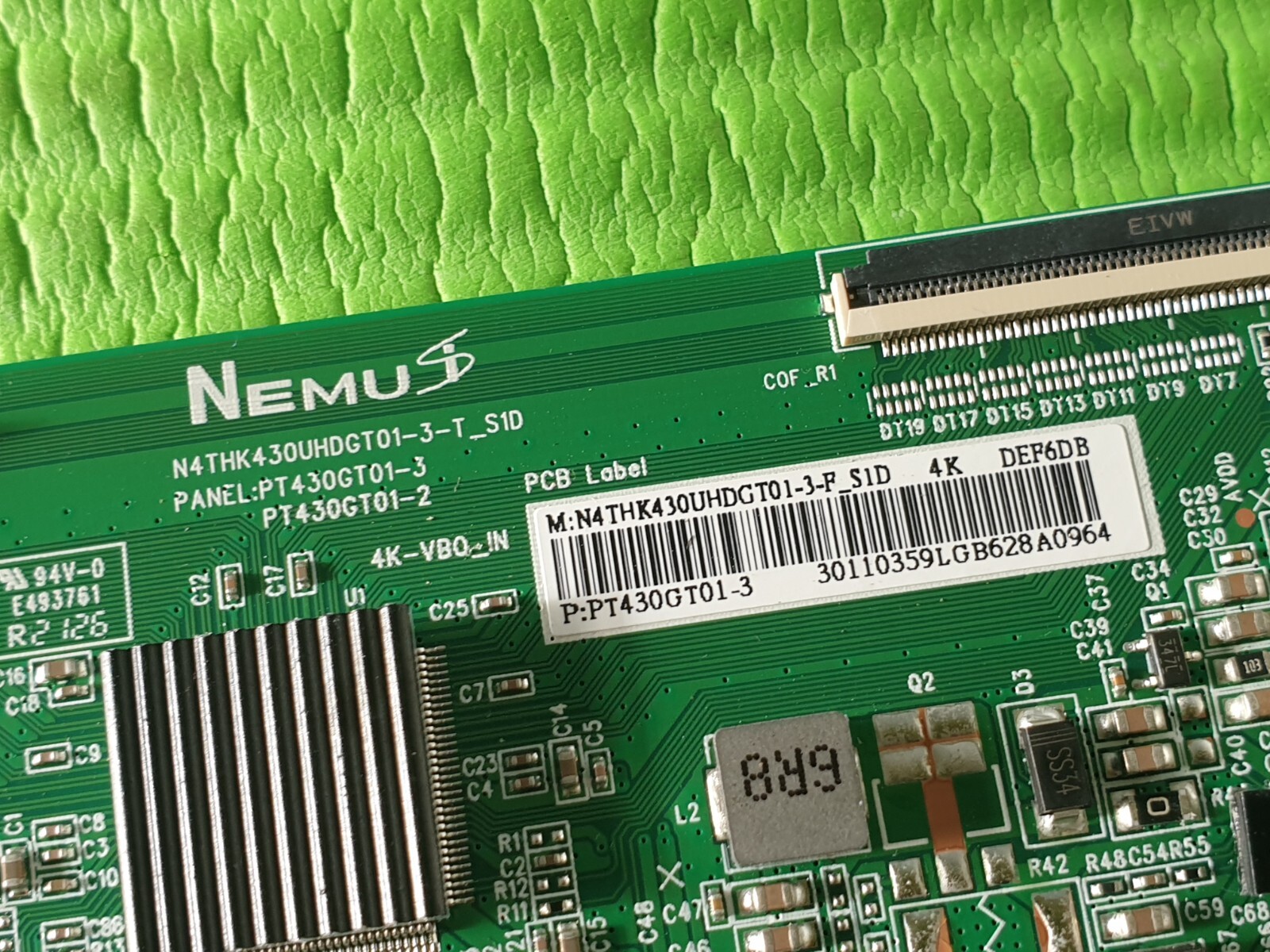 LVDS TCON BOARD FOR JVC LT-43CF890 B 43" TV N4THK430UHDGT01-3-T_S1D PT430GT01-3 - Image 4