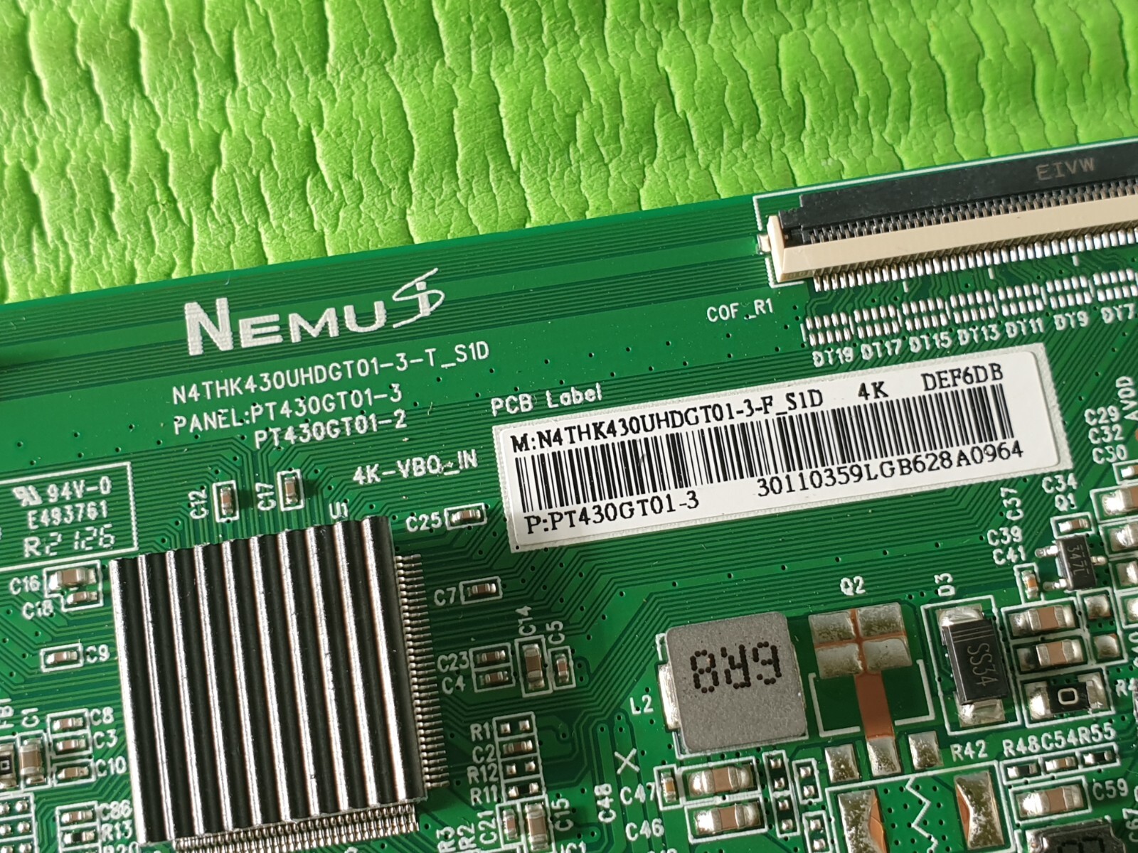 LVDS TCON BOARD FOR JVC LT-43CF890 B 43" TV N4THK430UHDGT01-3-T_S1D PT430GT01-3 - Image 5