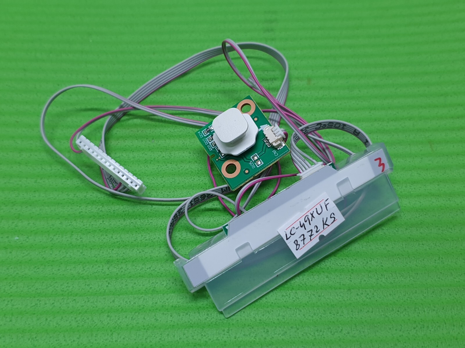 IR REMOTE CONTROL SENSOR UNIT + POWER BUTTON FOR SHARP LC-49XUF8772K 49" LED TV - Image 2