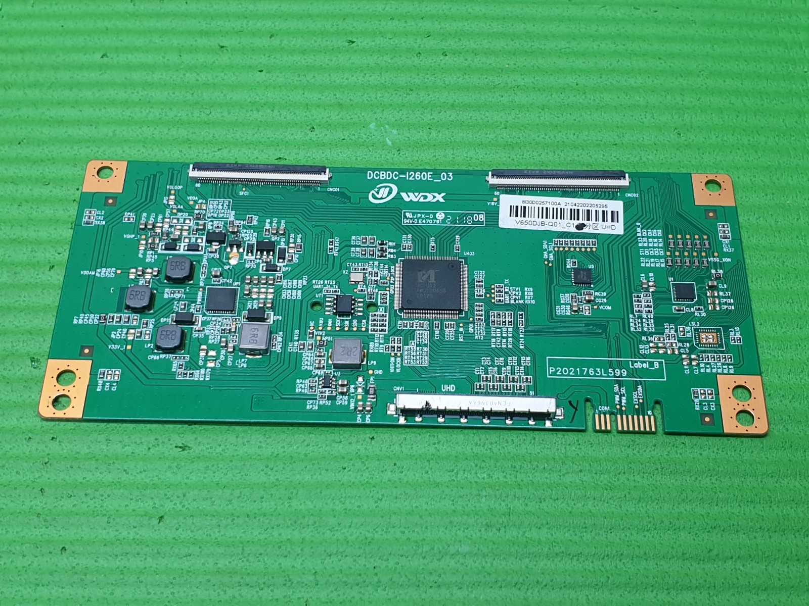 TCON LVDS BOARD ELECTRIQ EIQ-65UHDT2SM-V2 LED TV V650DJB-Q01 C1 DCBDC-I260E_03
