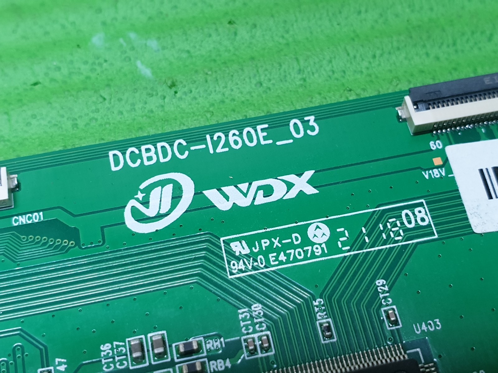 TCON LVDS BOARD ELECTRIQ EIQ-65UHDT2SM-V2 LED TV V650DJB-Q01 C1 DCBDC-I260E_03 - Image 3