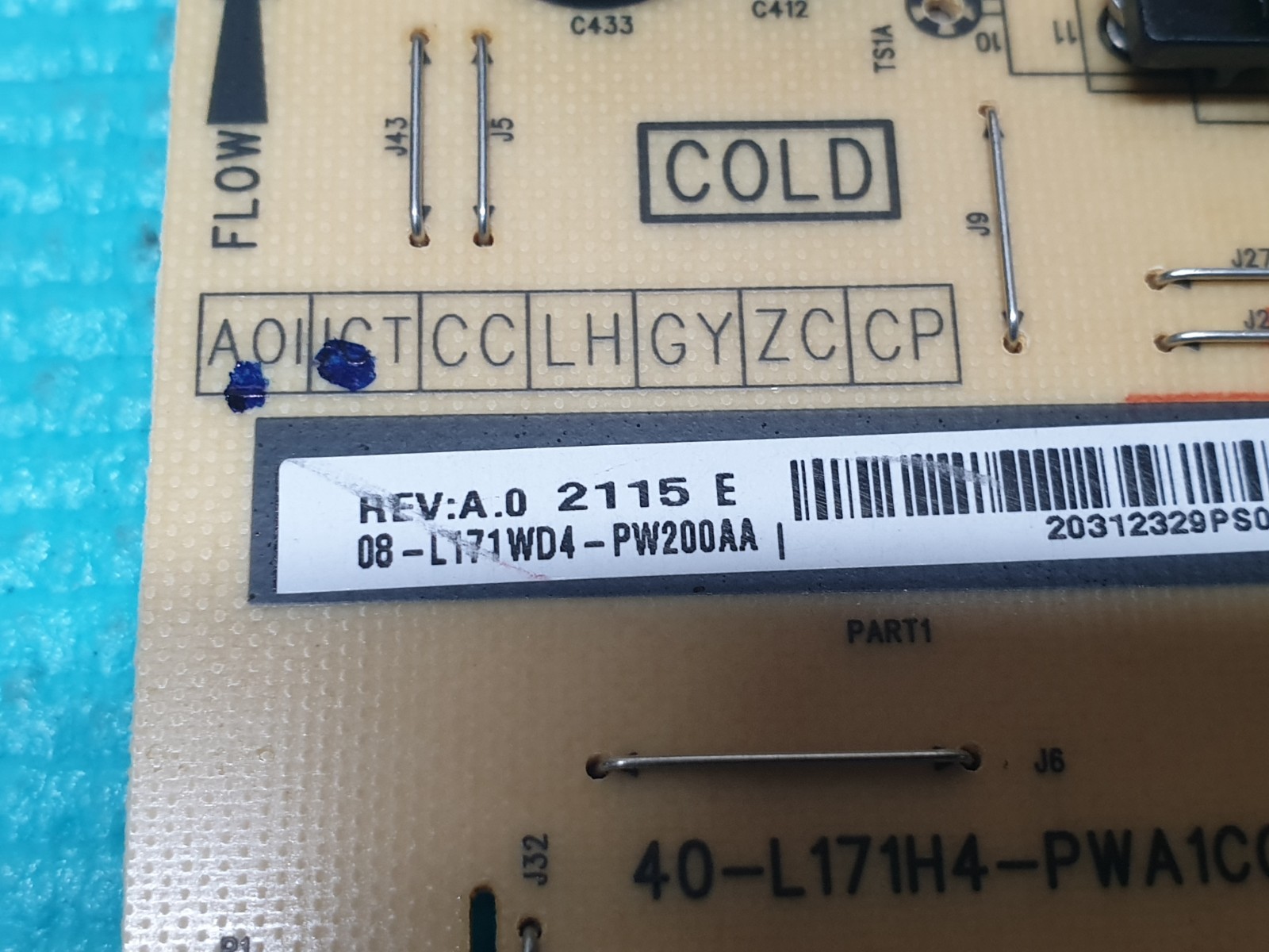 POWER SUPPLY PSU FOR TCL 50C725K 50" QLED TV 40-L171H4-PWA1CG 20312329 - Image 3