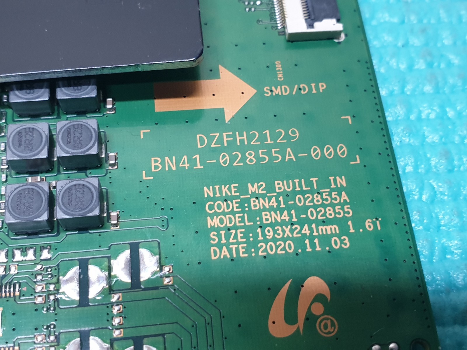 MAIN BOARD MB SAMSUNG QE50Q80AAT QLED TV BN41-02855 BN94-16877S SCREEN:T500QVN04 - Image 2