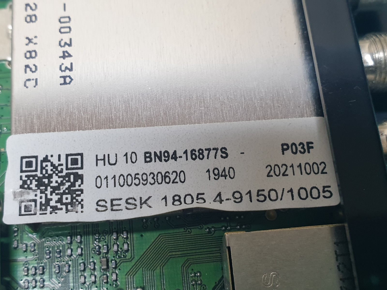 MAIN BOARD MB SAMSUNG QE50Q80AAT QLED TV BN41-02855 BN94-16877S SCREEN:T500QVN04 - Image 3