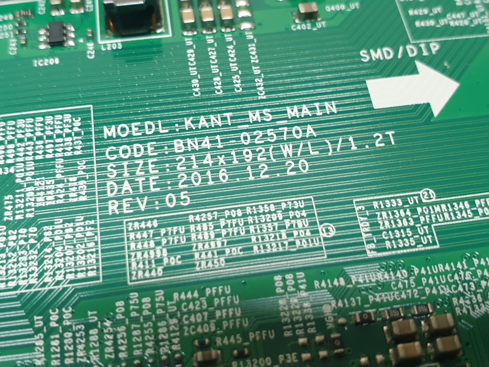 MAIN AV BOARD MB SAMSUNG UE55MU7070T TV BN41-02570A BN94-12029Z SCREEN:T550QVR08 - Image 2