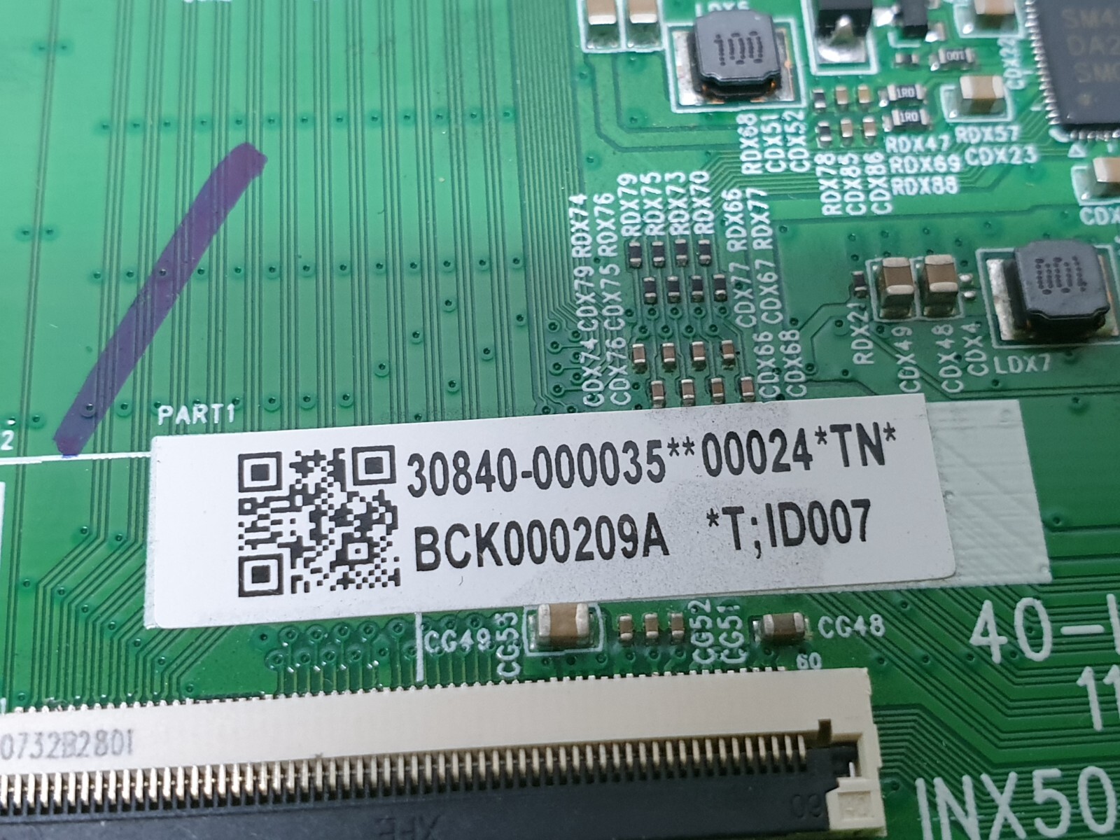 TCON LVDS BOARD TCL 43RP620K 43" TV 40-INXPM1-TCA2HG 11602-500273 INX50 8CK/P2P - Image 5