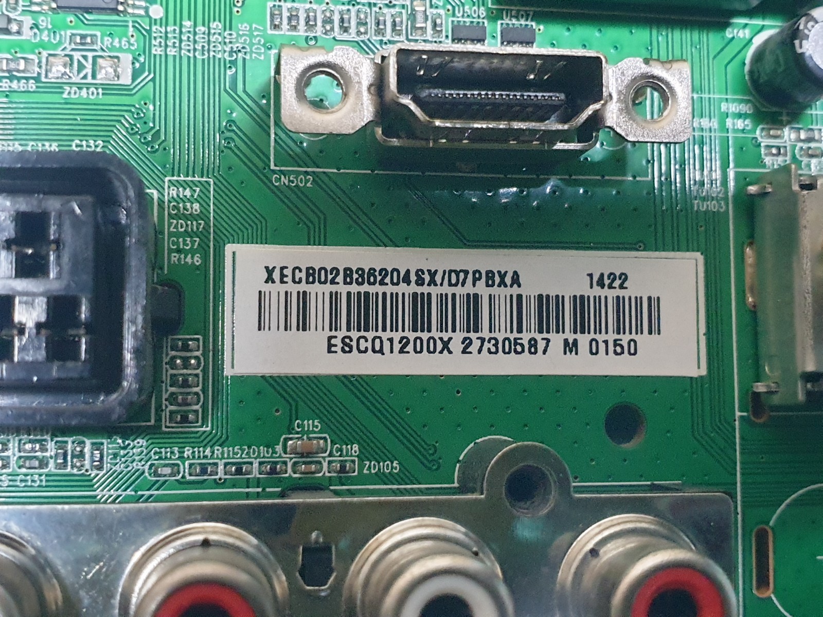 MAIN AV BOARD MB SHARP LC-50LD266K LED TV 715G6173-M01-000-004K SCREEN:T500HVN04 - Image 3