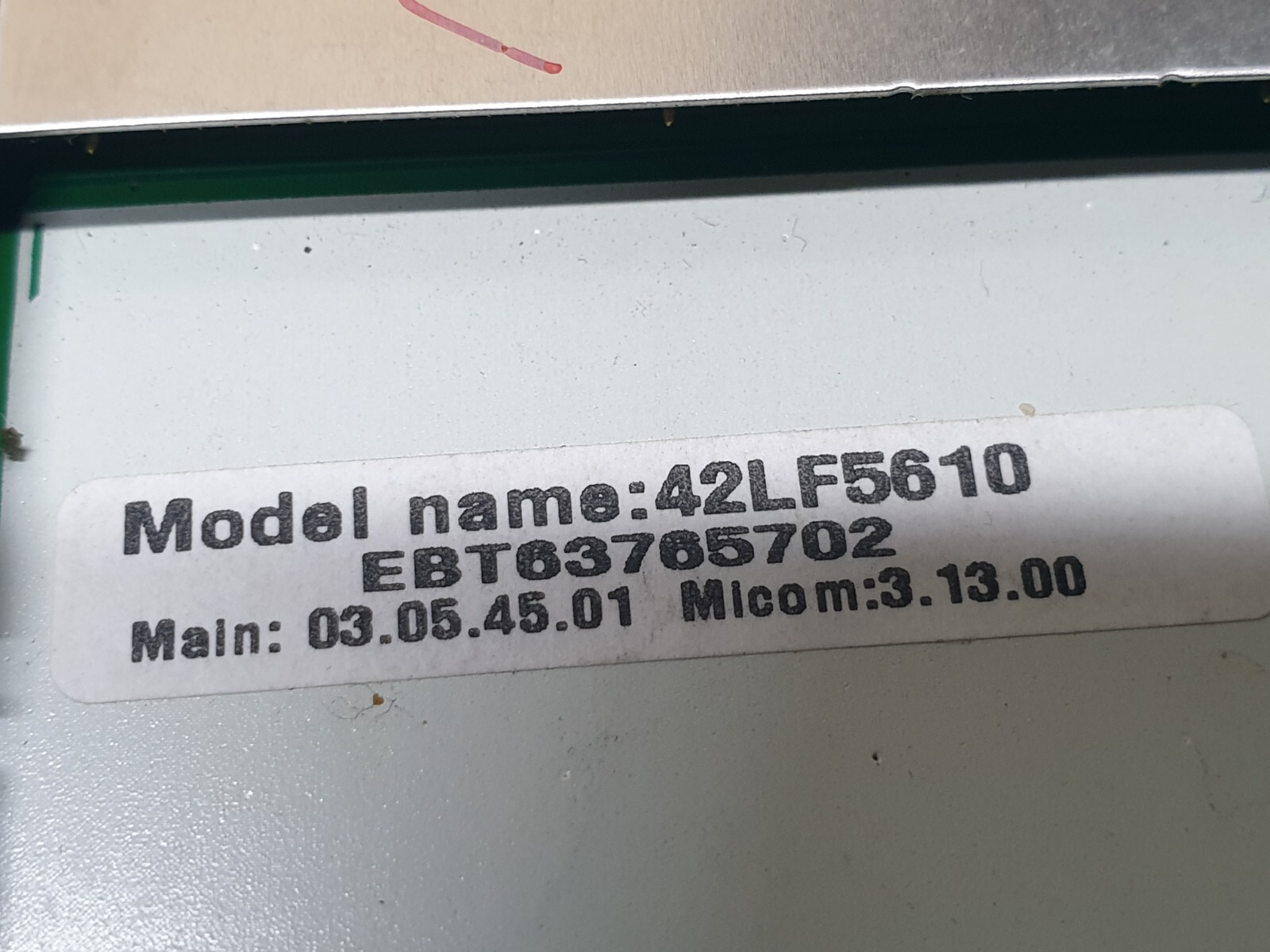 MAIN AV BOARD MB LG 42LF5610 42" LED TV EAX66164204 EBT63765702 SCREEN:LC420DUE - Image 4