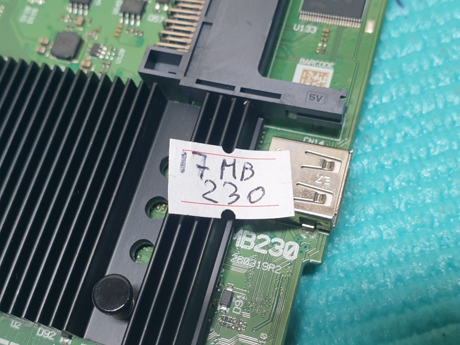 MAIN BOARD MB LOGIK L55UE20(A) LED TV VESTEL 17MB230 23648328 SCREEN:PT550GT01 - Image 2