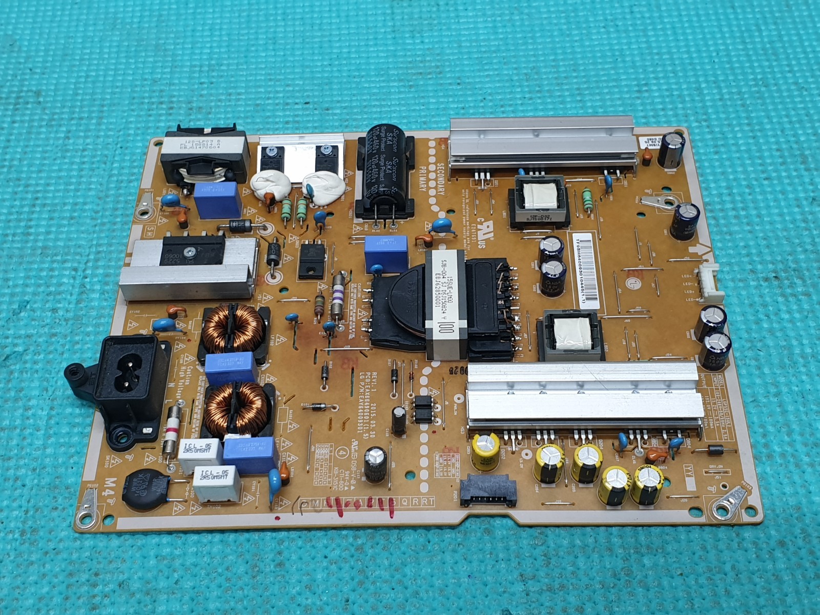 POWER SUPPLY PSU LG 55UF680V 55" LED TV EAX66490601(1.5) EAY64009301 REV1.1