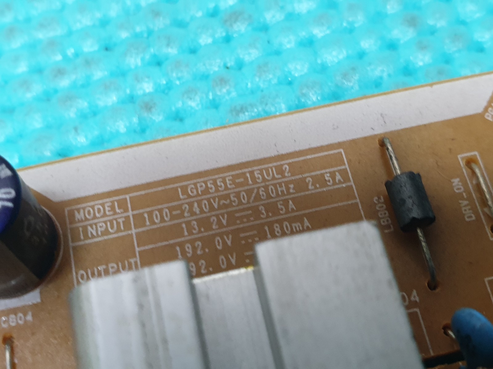 POWER SUPPLY PSU LG 55UF680V 55" LED TV EAX66490601(1.5) EAY64009301 REV1.1 - Image 3