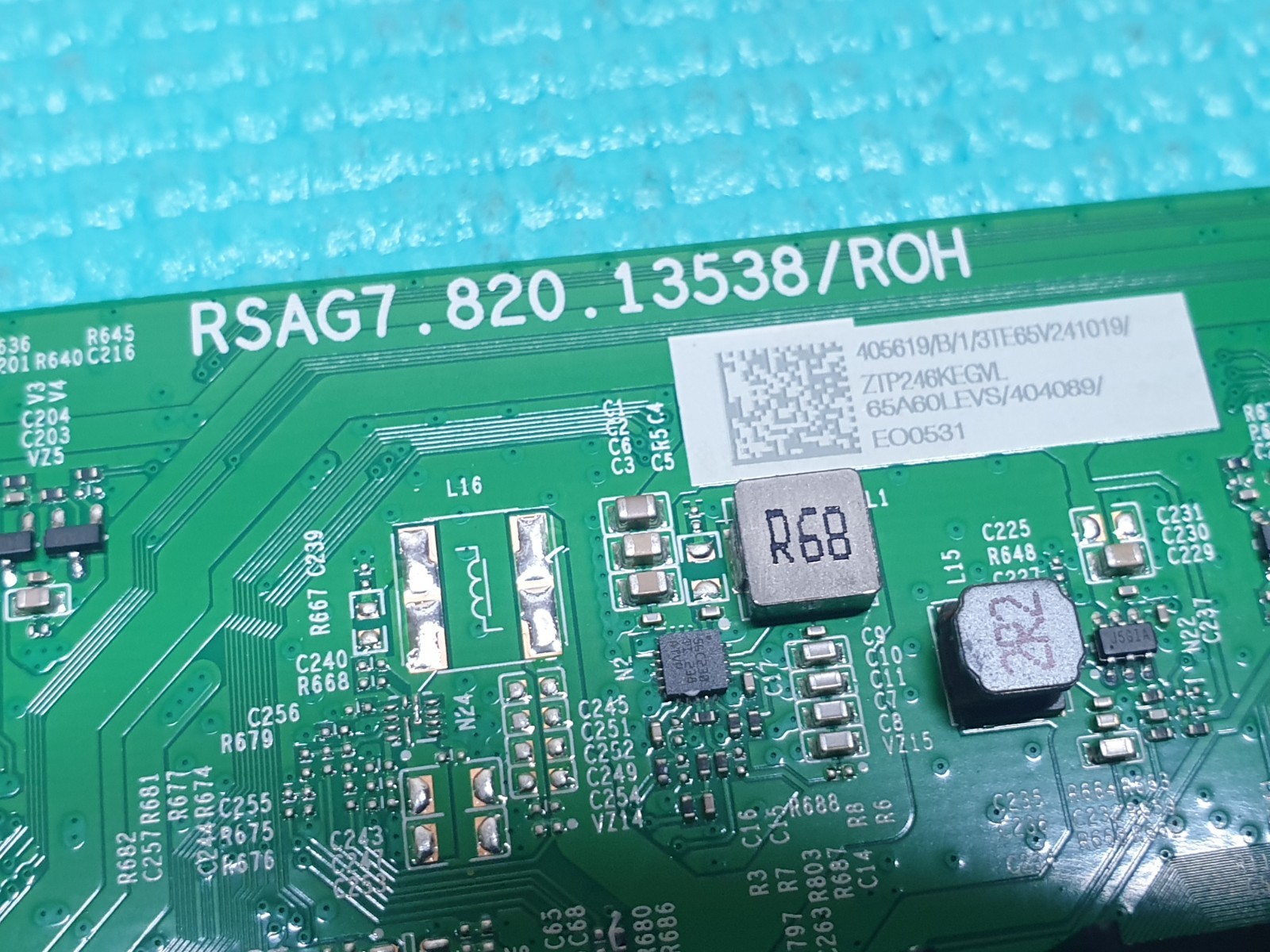 MAIN AV BOARD MB HISENSE 65E6NTUK 65" LED TV RSAG7.820.13538.ROH SCREEN:HV650QUB - Image 2