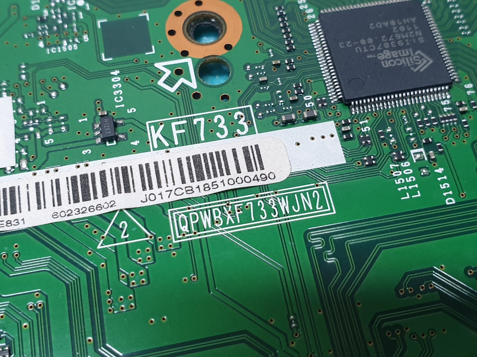 MAIN BOARD MB SHARP LC-40LE831E LCD TV KF733 QPWBX733WJN2 SCREEN:LK400D3GW50Y - Image 2