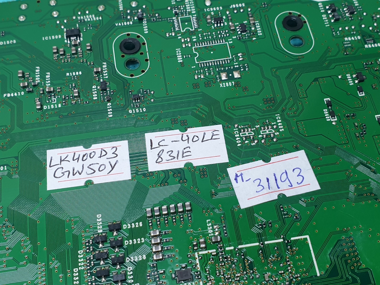 MAIN BOARD MB SHARP LC-40LE831E LCD TV KF733 QPWBX733WJN2 SCREEN:LK400D3GW50Y - Image 5