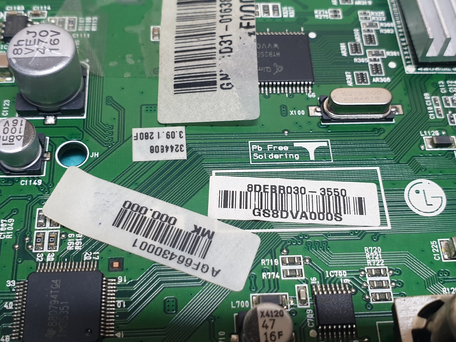 MAIN AV BOARD MB LG 32LG4000 LCD TV EAX50912202(0) EBR030-3550 SCREEN:LC320WXN - Image 3