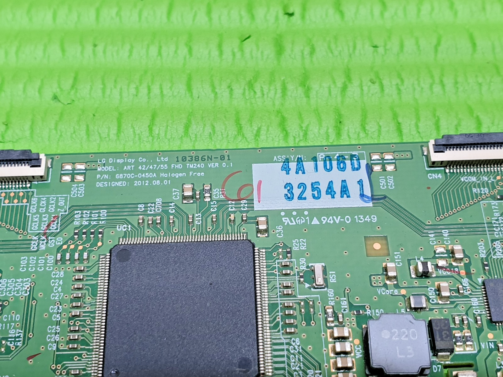 TCON LVDS BOARD FOR PANASONIC TX-L47ET60B 47" LED TV 6871L-3254A 6870C-0450A - Image 2