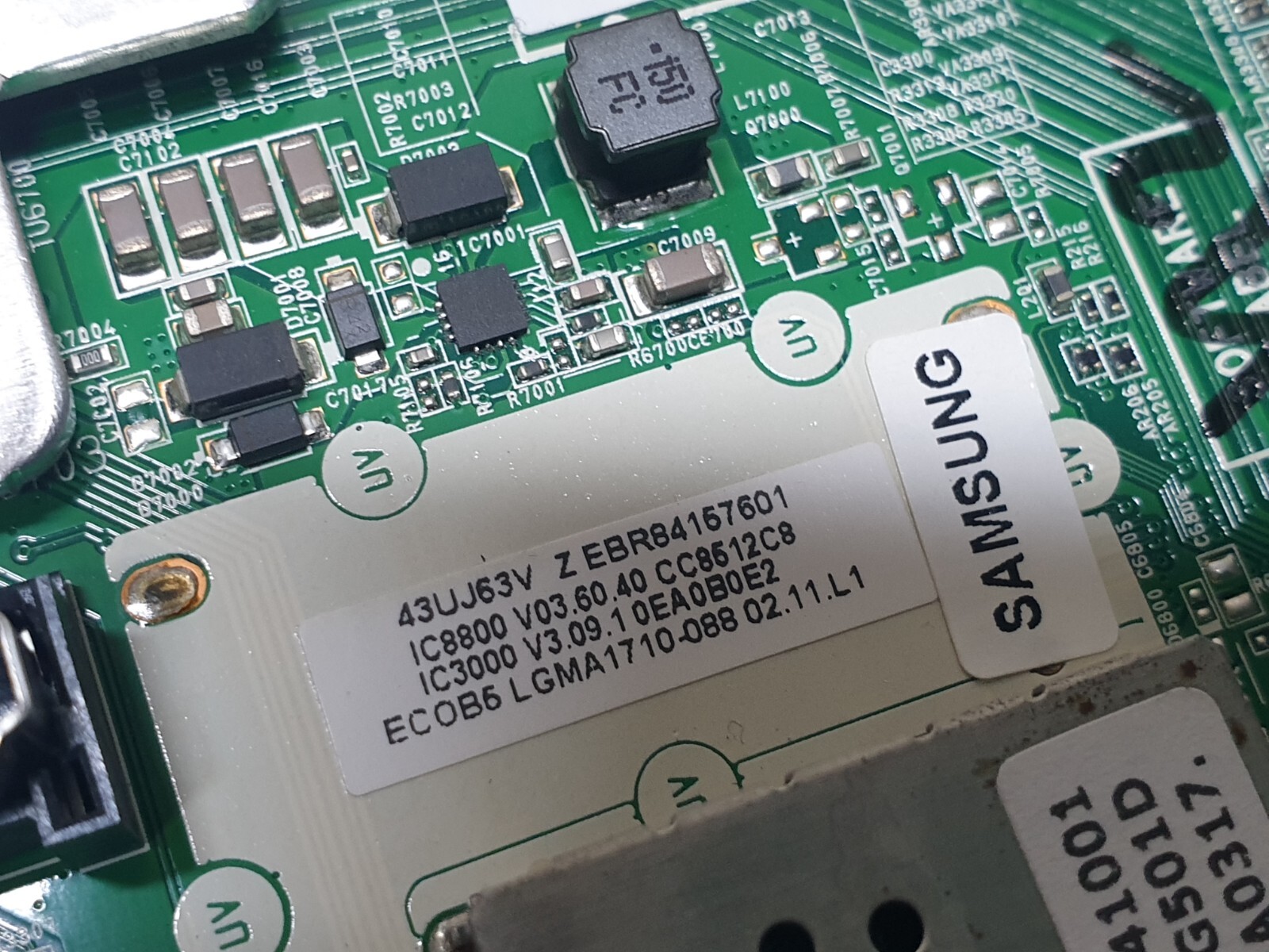 MAIN BOARD MB LG 43UJ630V TV EAX67133404(1.0) EBT64562102 SCREEN:HC430DGG-SLTL5 - Image 3