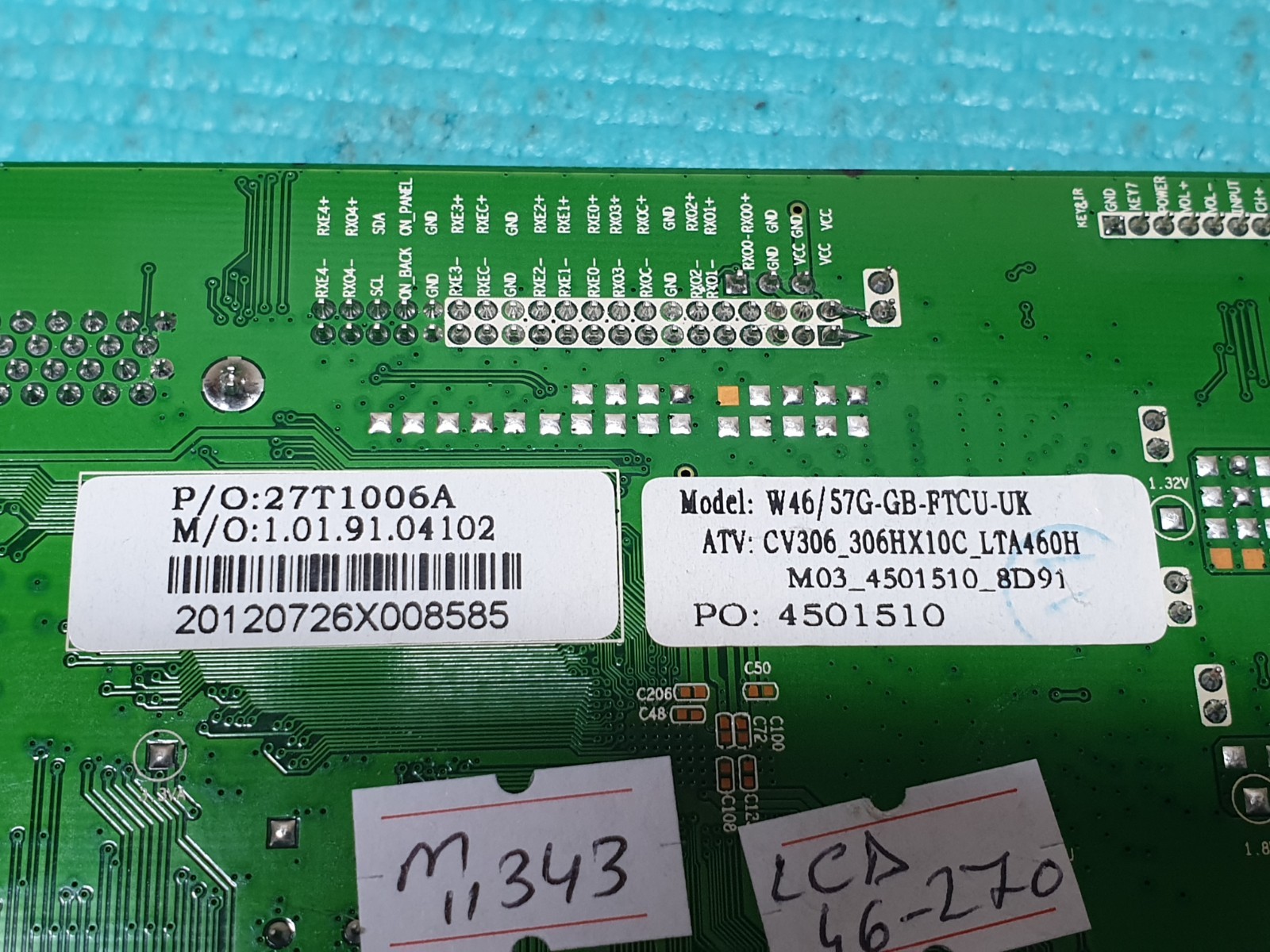 MAIN AV BOARD MB TECHNIKA LCD 46-270 46/57G 46" TV CV306H-X SCREEN:LTA460HM03 - Image 5