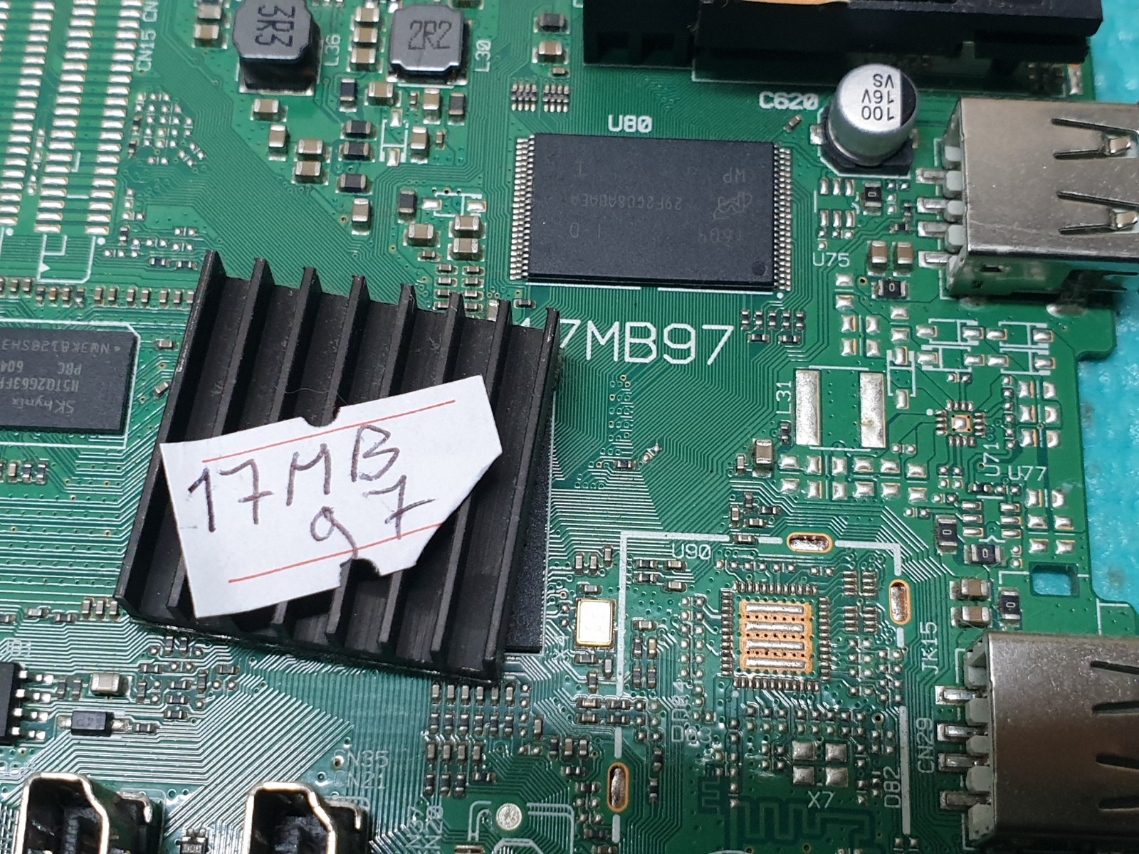 MAIN AV BOARD MB BUSH LED40287FHDCNTD TV 17MB97 23337201 SCREEN:LSC400HN02-G02 - Image 2