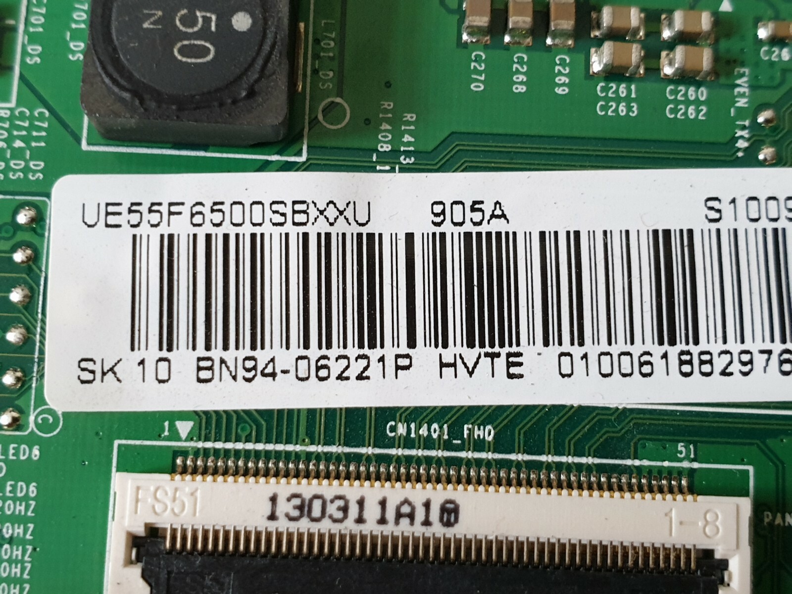 MAIN BOARD MB SAMSUNG UE55F6500SB TV BN41-01958A BN94-06221P SCREEN:LSF550HJ03 - Image 3