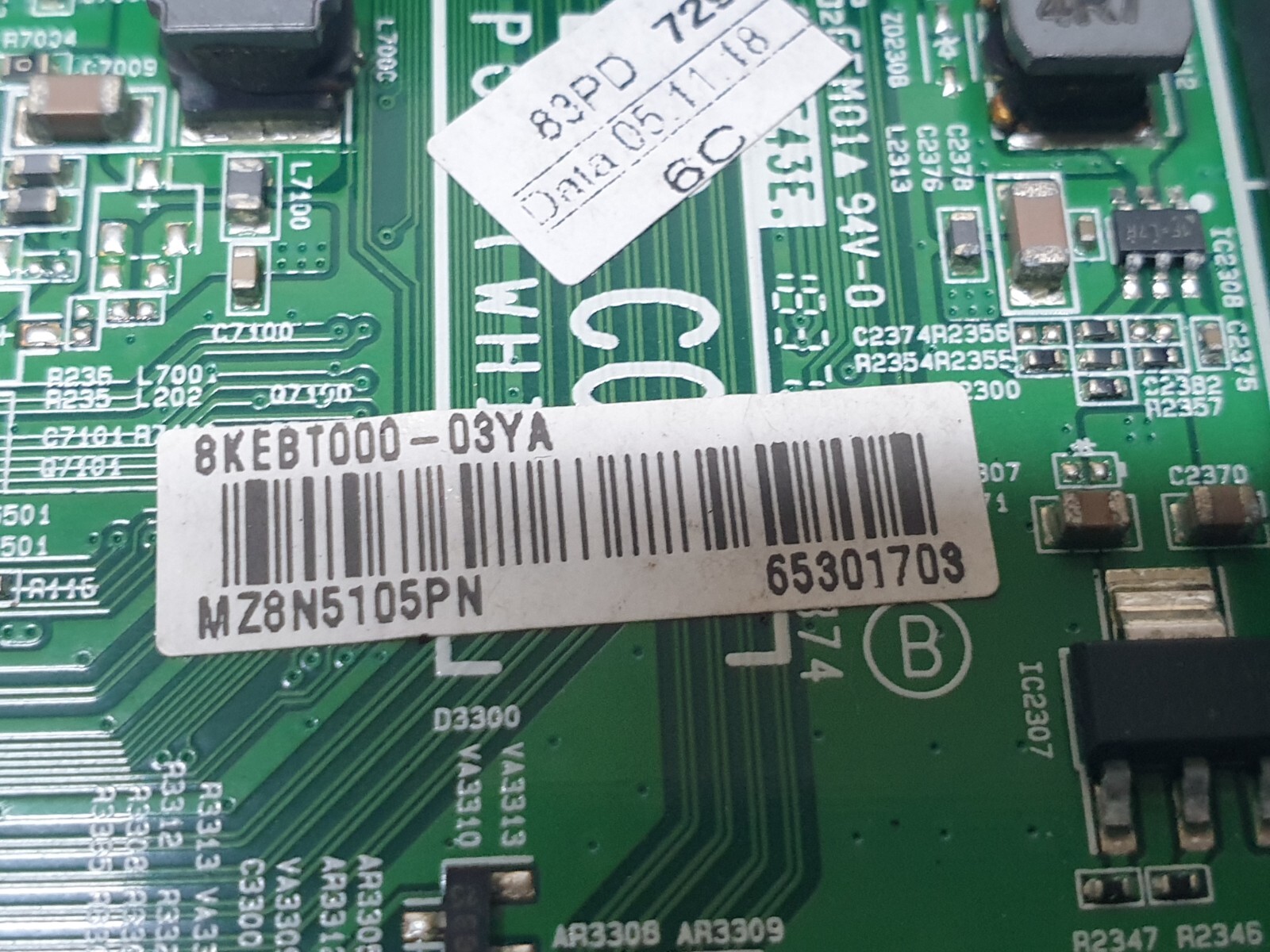 MAIN BOARD MB LG 70UK6500PLB TV EAX67872805 (1.1) EBT65301703 SCREEN:JE695R3HC67 - Image 3