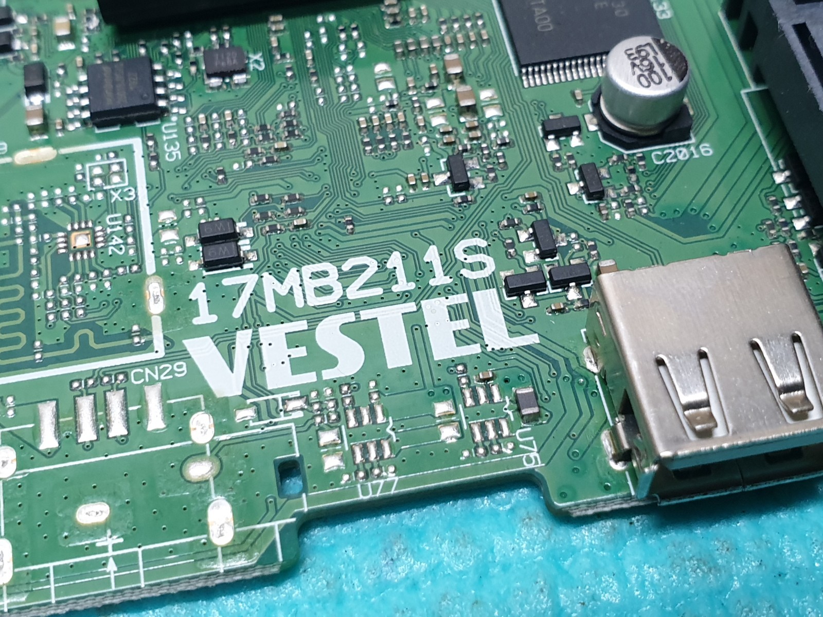 MAIN AV BOARD MB BUSH DLED32HDS TV VESTEL 17MB211 23587149 SCREEN: VES31SWNDS-2D - Image 2