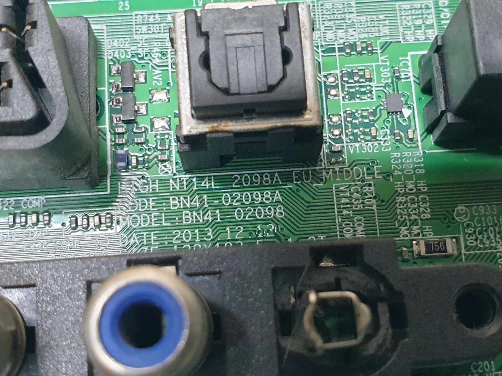 MAIN AV BOARD MB SAMSUNG UE40H5030AK TV BN41-02098 BN94-07143A SCREEN:LSF400HM03 - Image 2