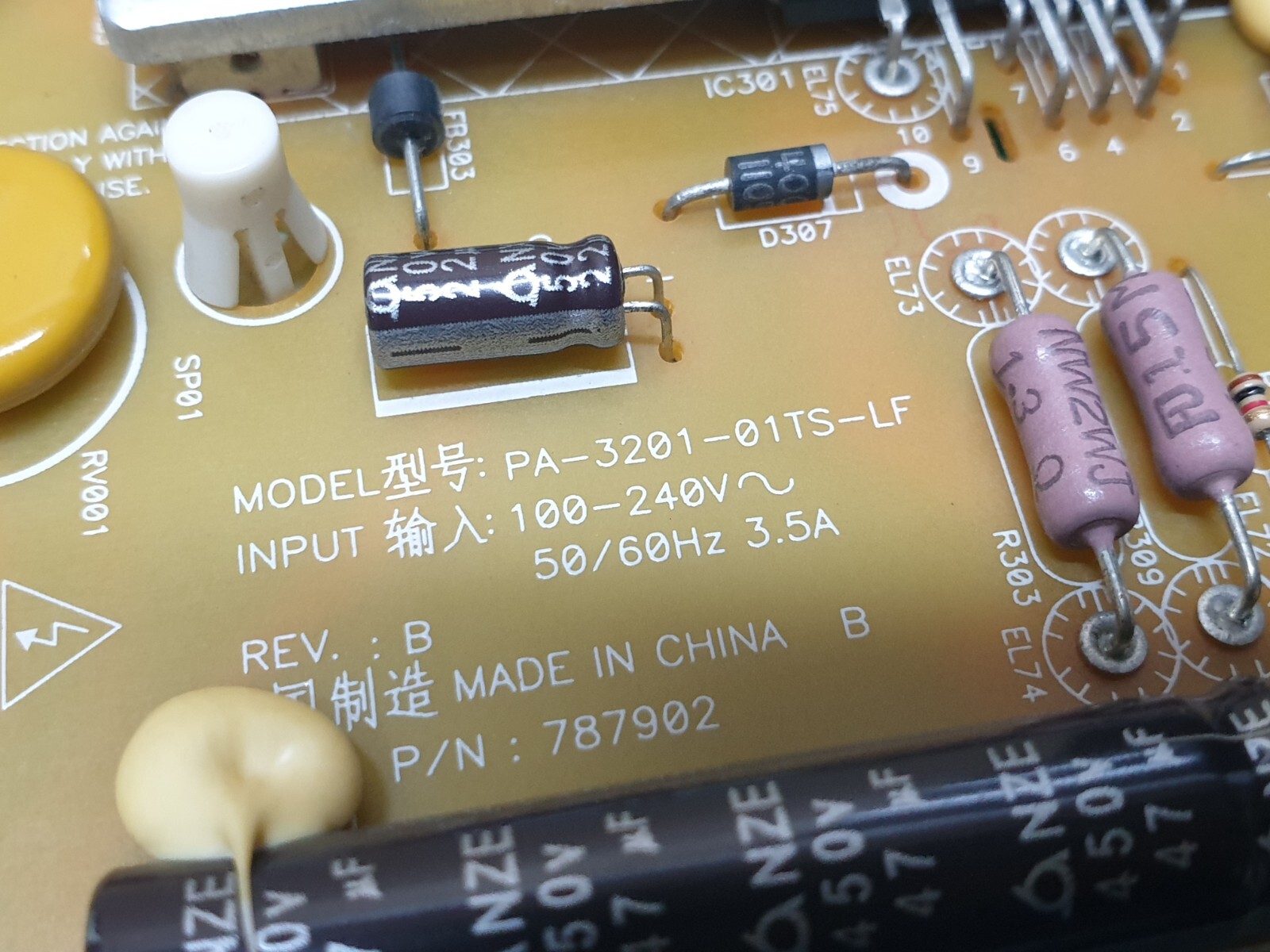 POWER SUPPLY PSU TOSHIBA 42VL863 LED TV PA-3201-01TS-LF V71A00021700 - Image 5