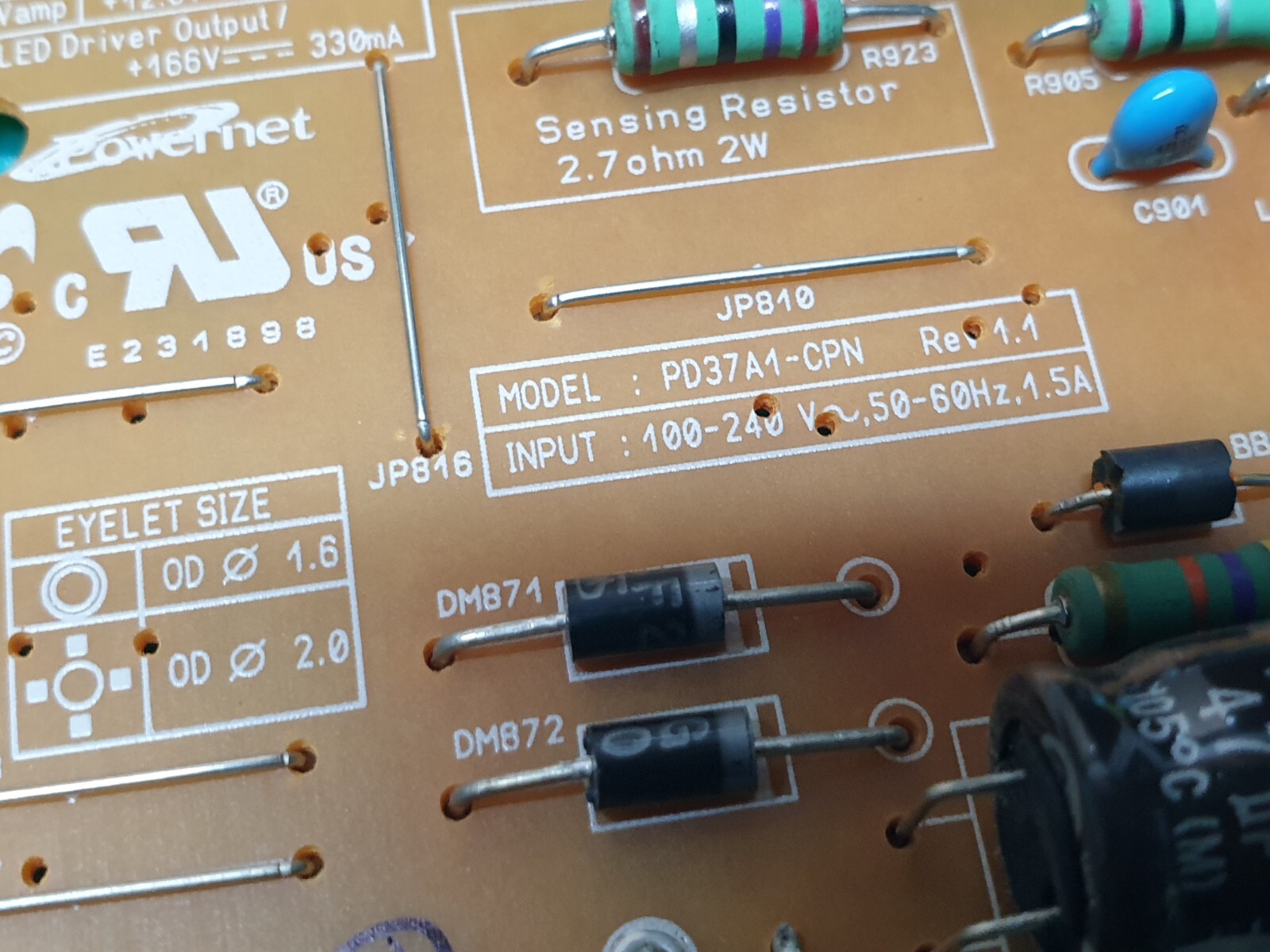POWER SUPPLY BOARD PSU FOR SAMSUNG UE37ES5500K 37" LED TV BN44-00527A - Image 4