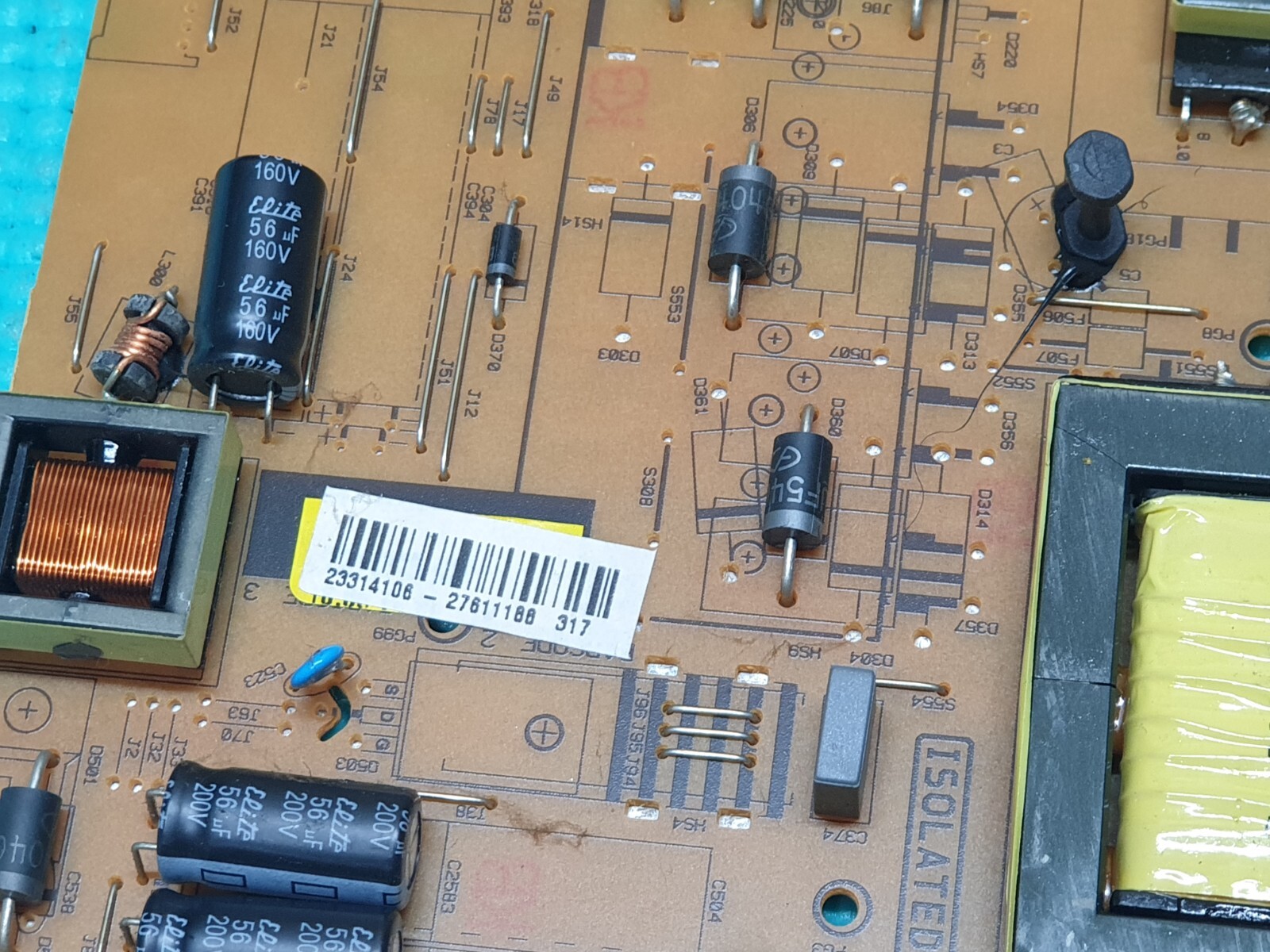 POWER SUPPLY BOARD PSU BUSH DLED55287FHD 55" TV VESTEL 17IPS20 23314106 - Image 2