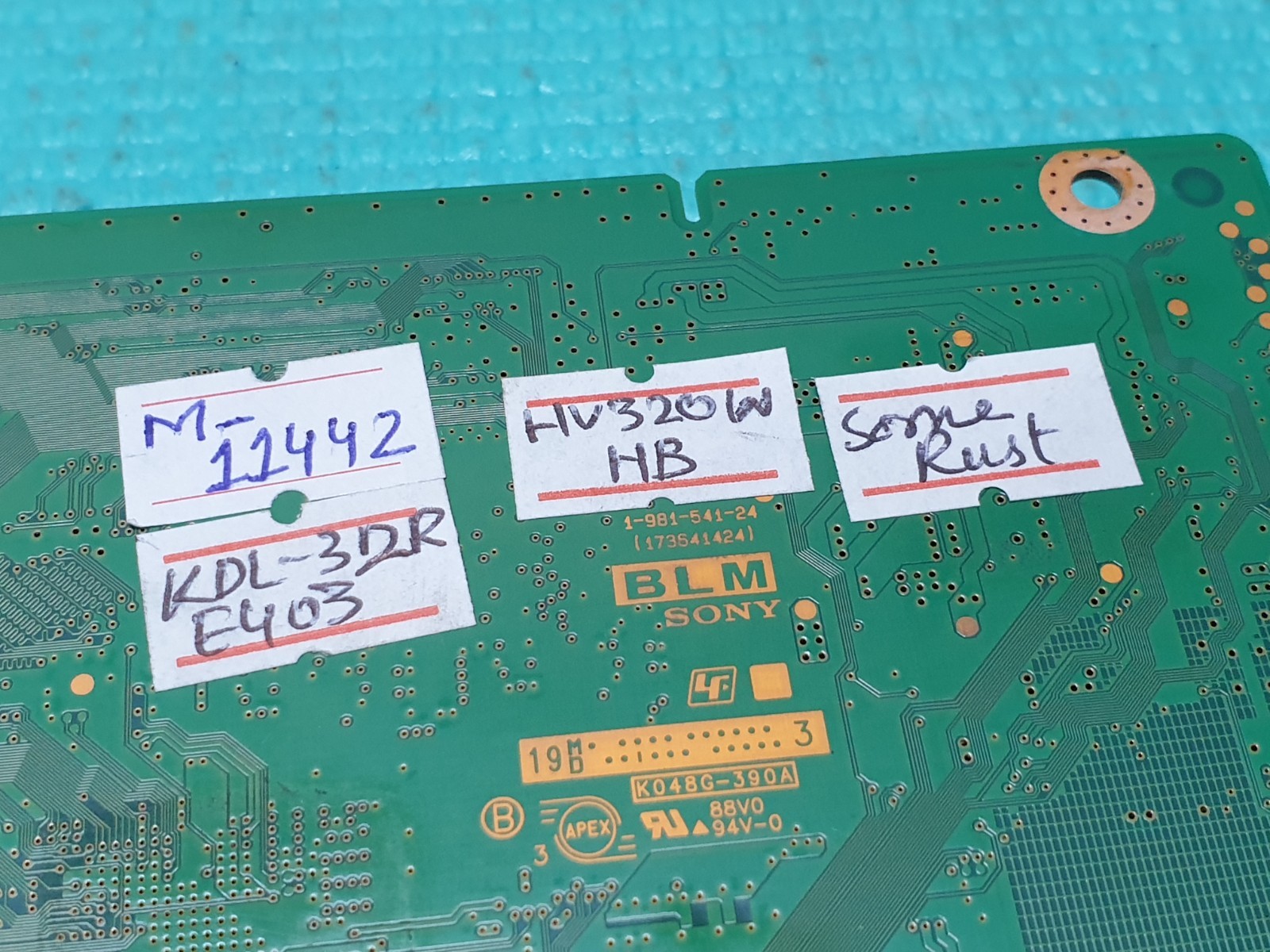 MAIN AV BOARD MB SONY KDL-32RE403 LED TV 1-981-541-24 A2179524F SCREEN:HV320WHB - Image 4