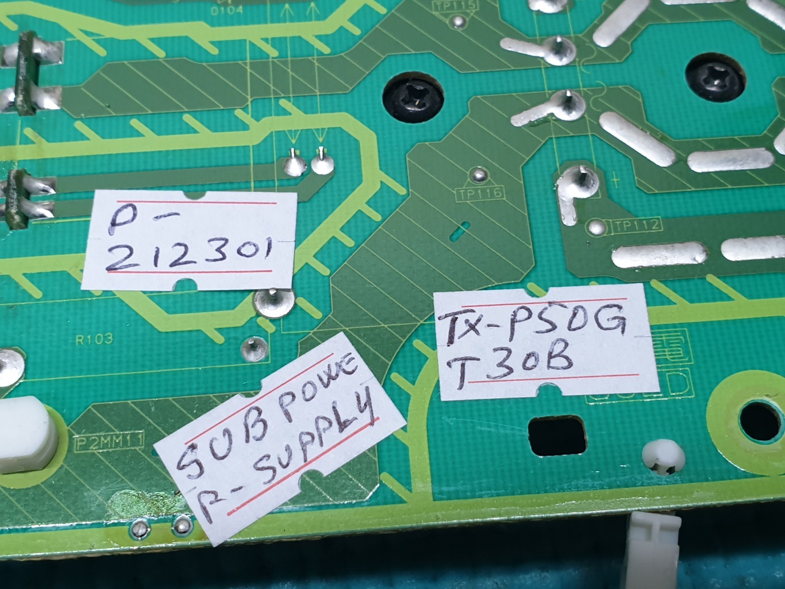 SUB POWER SUPPLY BOARD PANASONIC TX-P50GT30B PLASMA TV TZRP01QLUE TNPA5427 1 P2 - Image 4