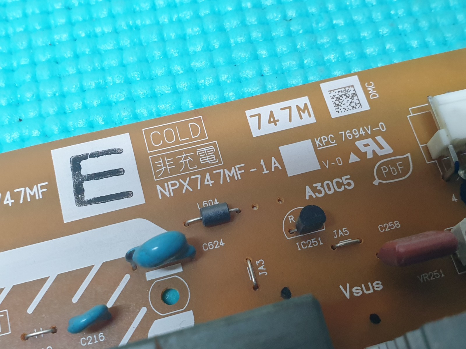 POWER SUPPLY BOARD PANASONIC TX-P42S10B TX-P42U10B PLASMA TV ETX2MM747MF 747MFE - Image 2