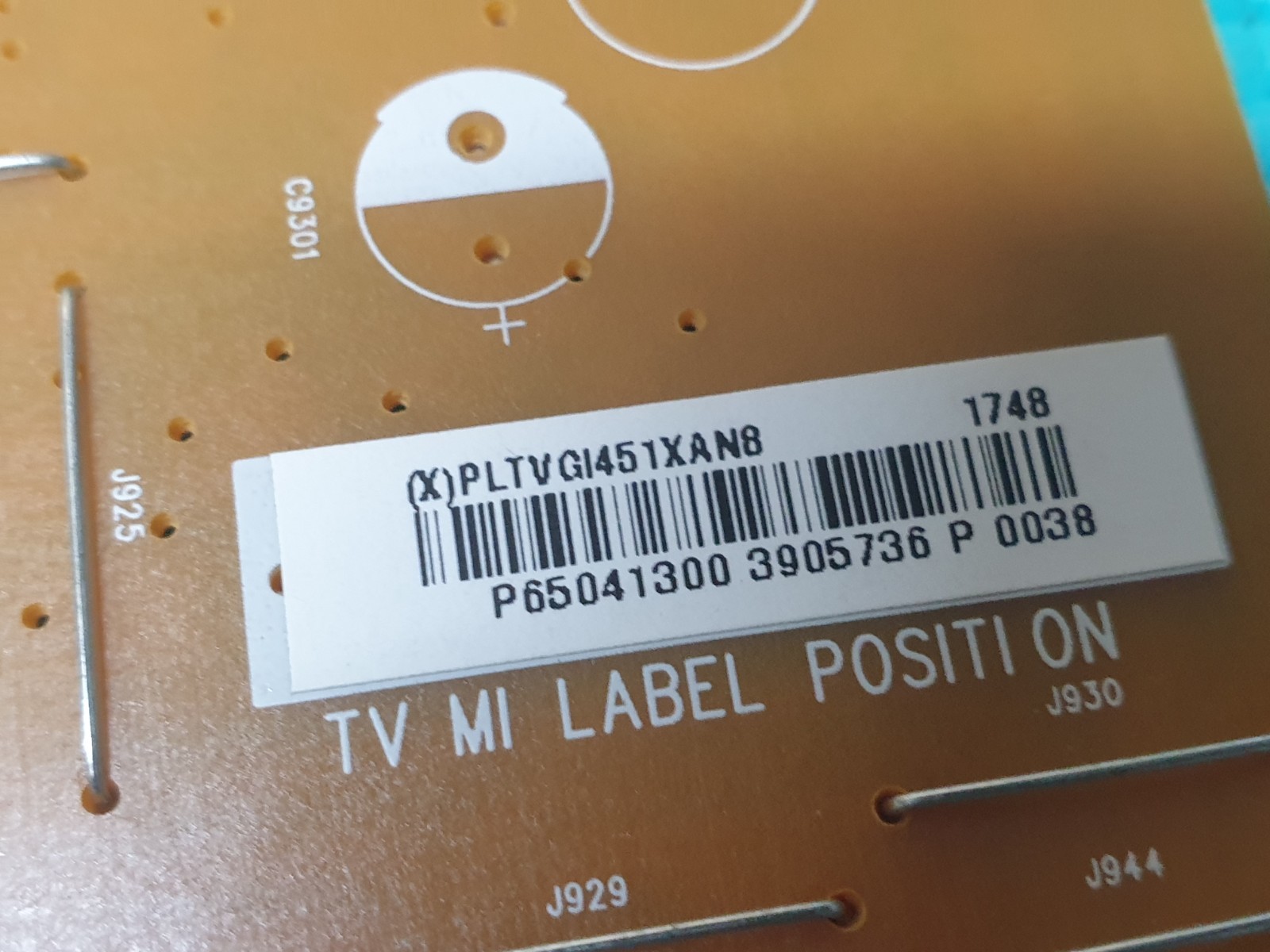 POWER SUPPLY BOARD PHILIPS 65PUS6262/12 TV 715G8682-P01-000-0H2S PLTVGI451XAN8 - Image 3