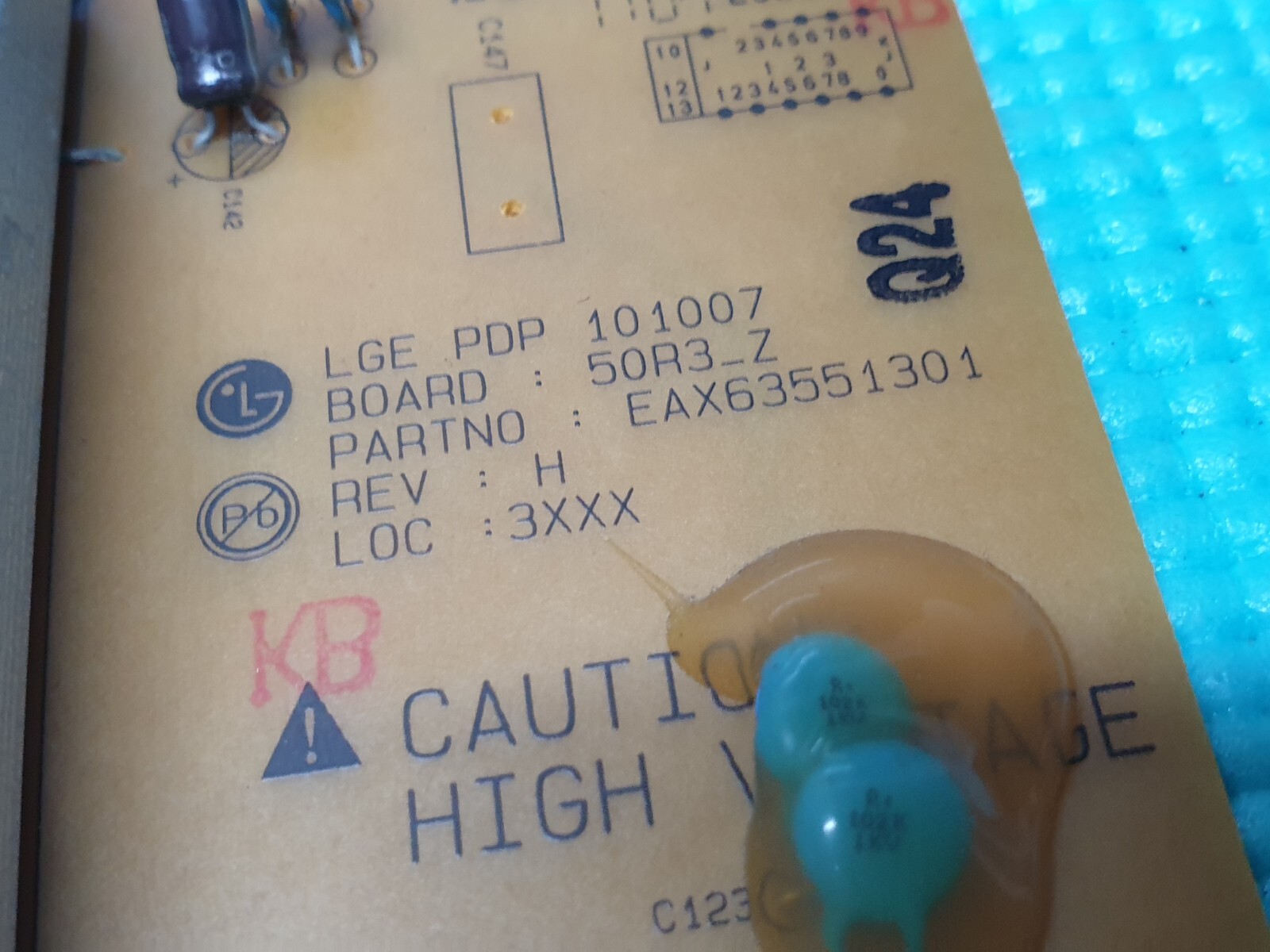 ZSUS ZMAIN BOARD FOR LG 50PV350T 50" PLASMA TV EAX63551301 EBR71727901 - Image 2