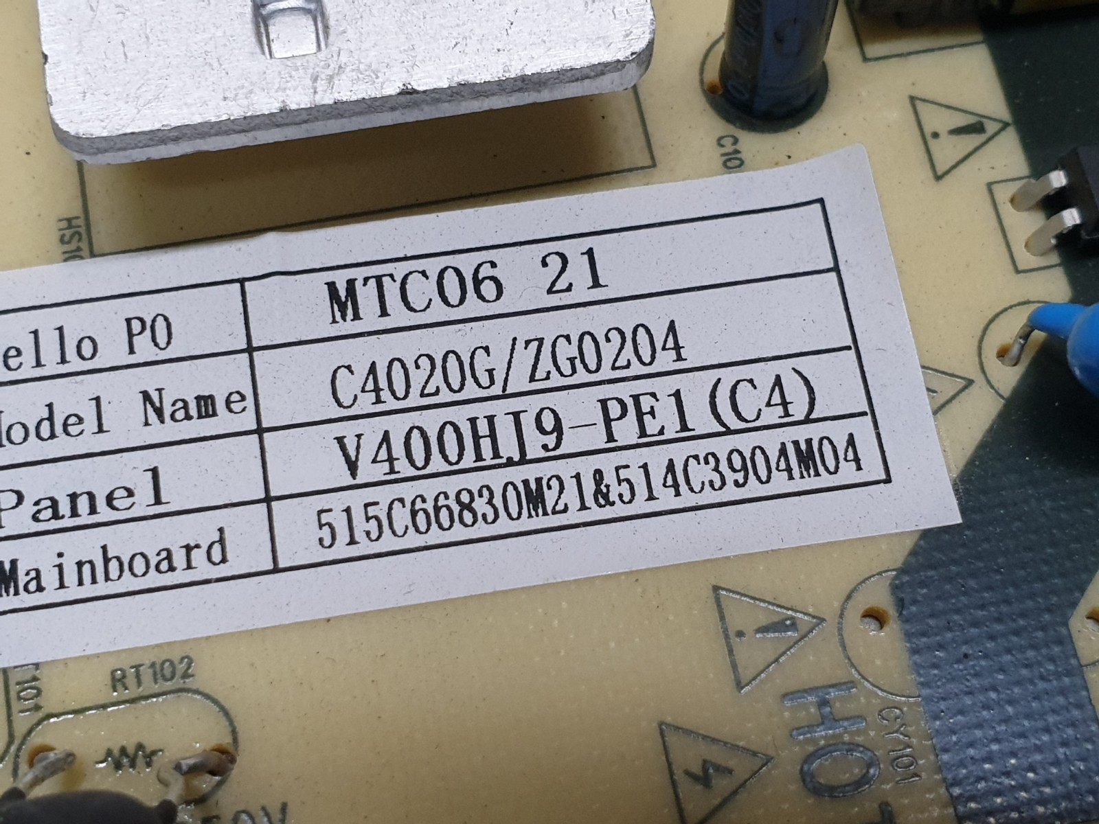 POWER SUPPLY BOARD FOR CELLO C4020G/ZG0204 TV 3904-ZC02-01 E021M516-B2 E168066 - Image 4