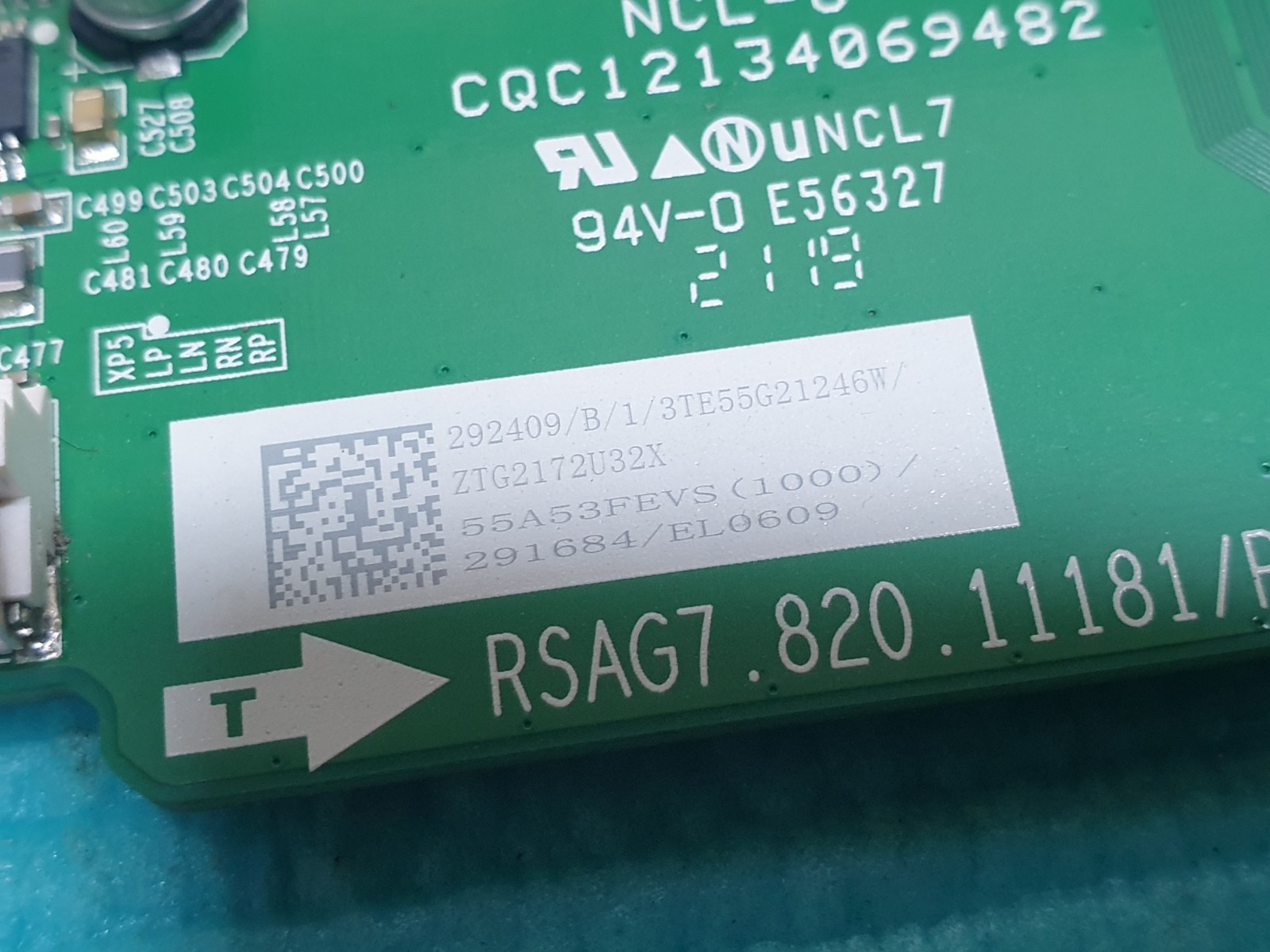 MAIN BOARD MB HISENSE 55A6GTUK 55" TV RSAG7.820.11181/ROH SCREEN:HV550QUB RUSTY - Image 2