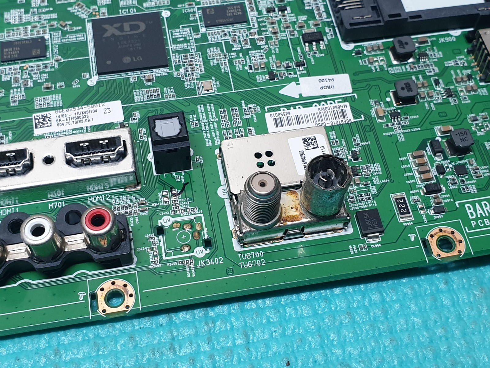 MAIN AV BOARD MB LG 28MT49S-PZ TV EBT64558013 EAX67258105(1.1) SCREEN:ST2751A01 - Image 3