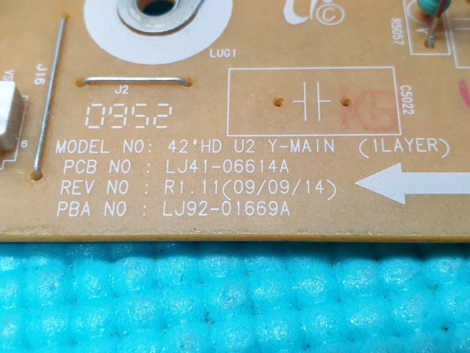 X-MAIN BOARD SAMSUNG PS42B451B2W 42" PLASMA TV LJ41-06613A LJ92-01668A AA1 - Image 3