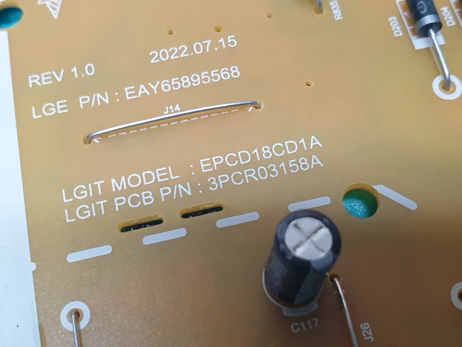POWER BOARD PSU LG 65UT81006LA 65" LED TV LGP6065AT-22U1 EAY65895568 3PCR03158A - Image 2