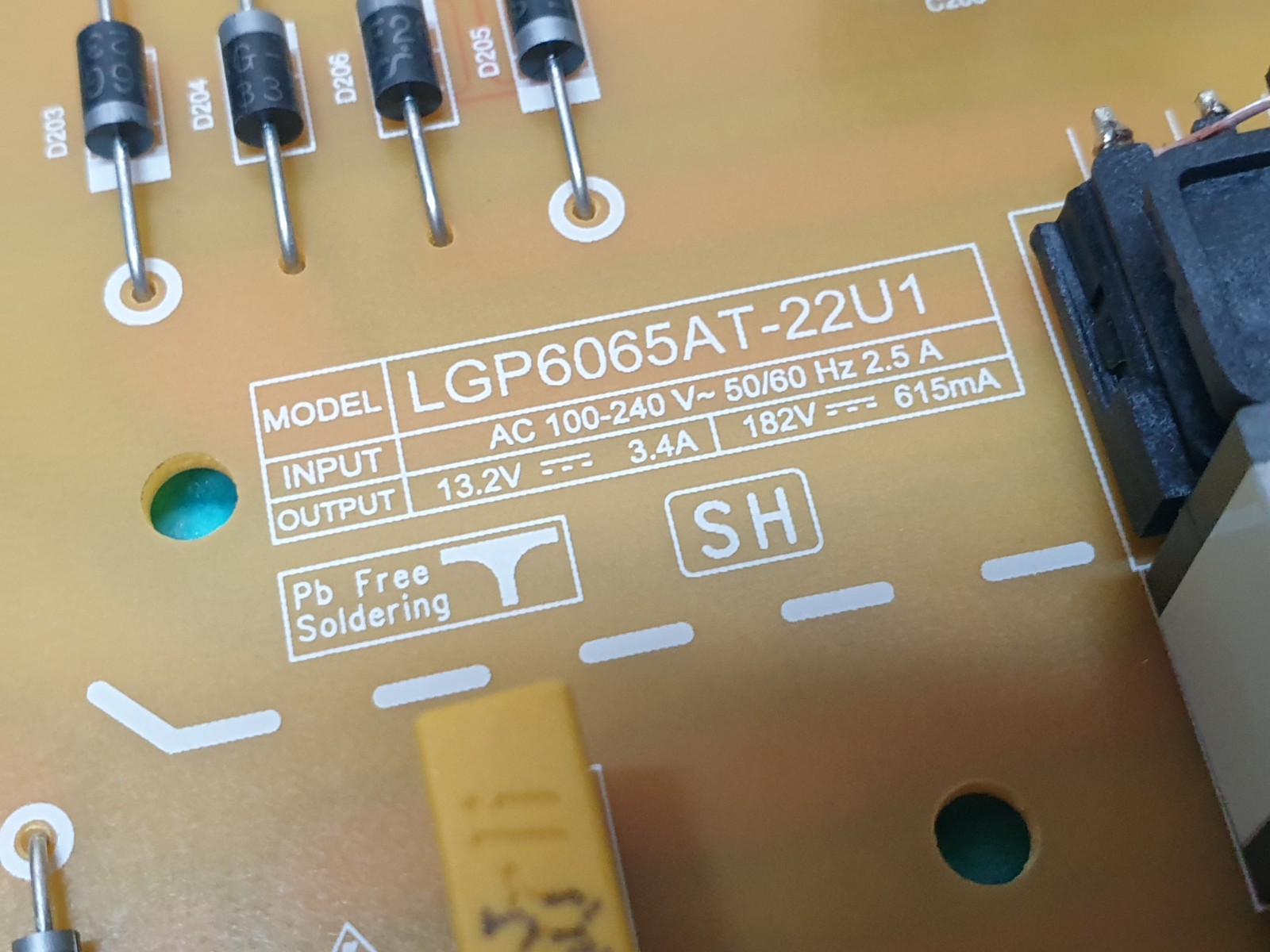 POWER BOARD PSU LG 65UT81006LA 65" LED TV LGP6065AT-22U1 EAY65895568 3PCR03158A - Image 3