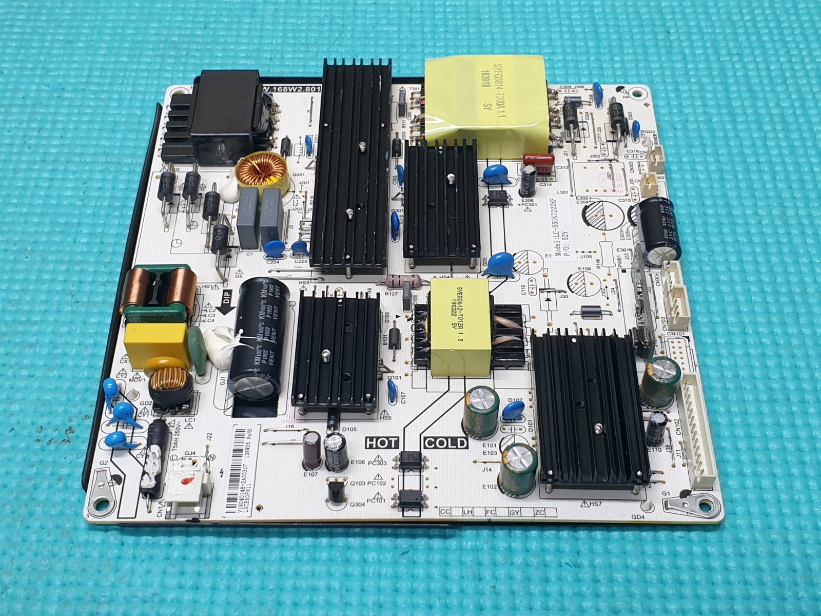 POWER SUPPLY BOARD PSU FR SHARP 55BJ2KE 55" LED TV PW.168W2.801 V19040148