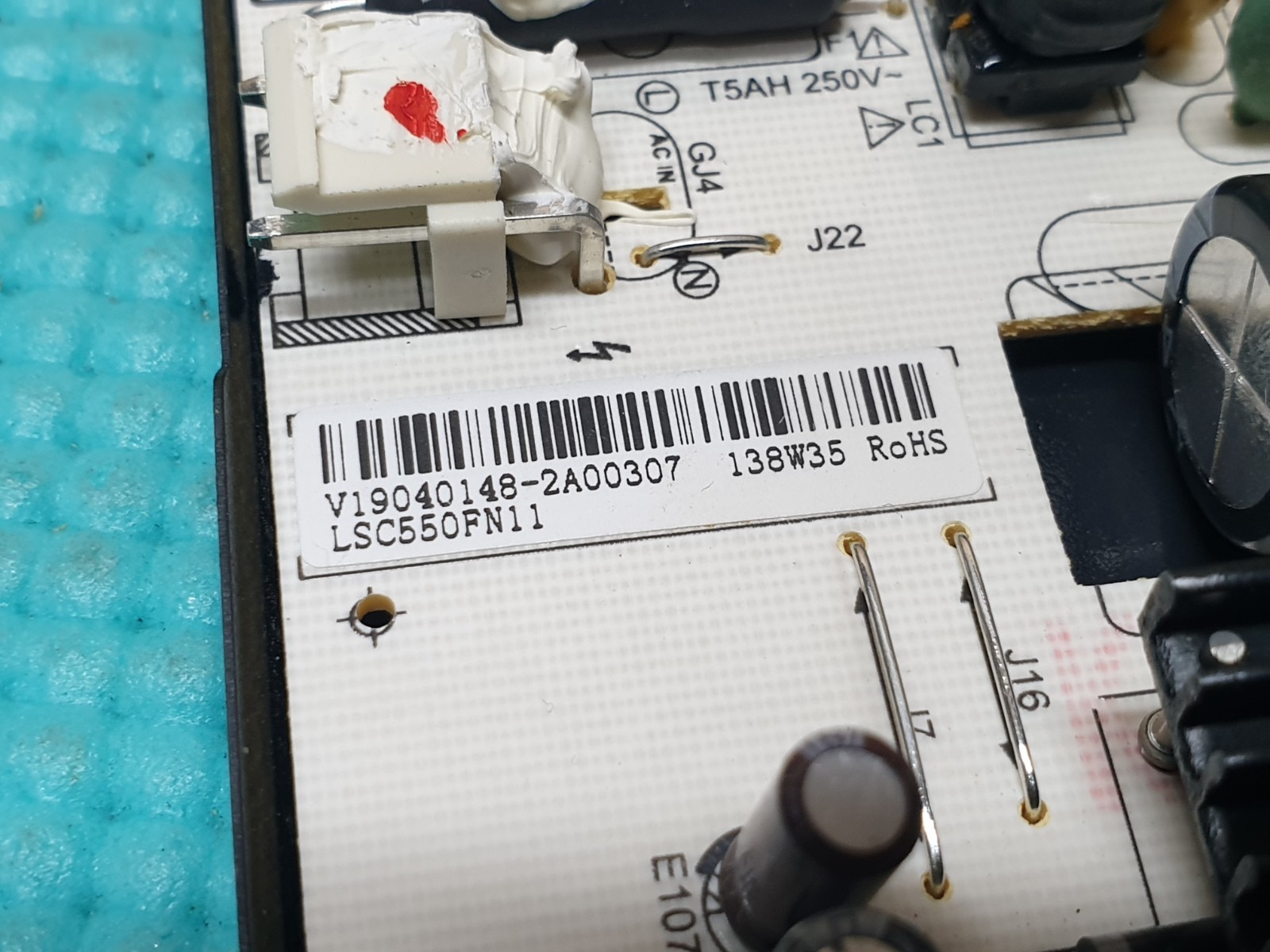 POWER SUPPLY BOARD PSU FR SHARP 55BJ2KE 55" LED TV PW.168W2.801 V19040148 - Image 3